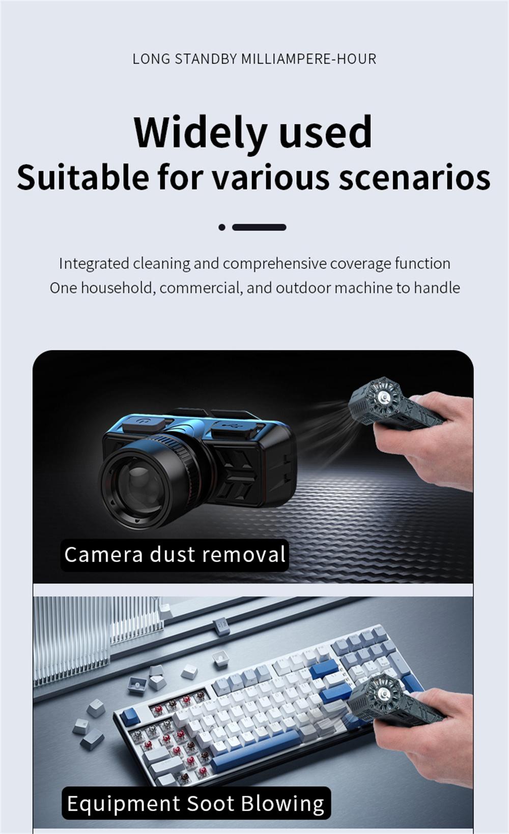 3+1 Speed Settings Super Power Turbo Fan with High Performance N52 Magnet Versatile Compact USB Charging Portable Design 2500mAH Long-Lasting Battery