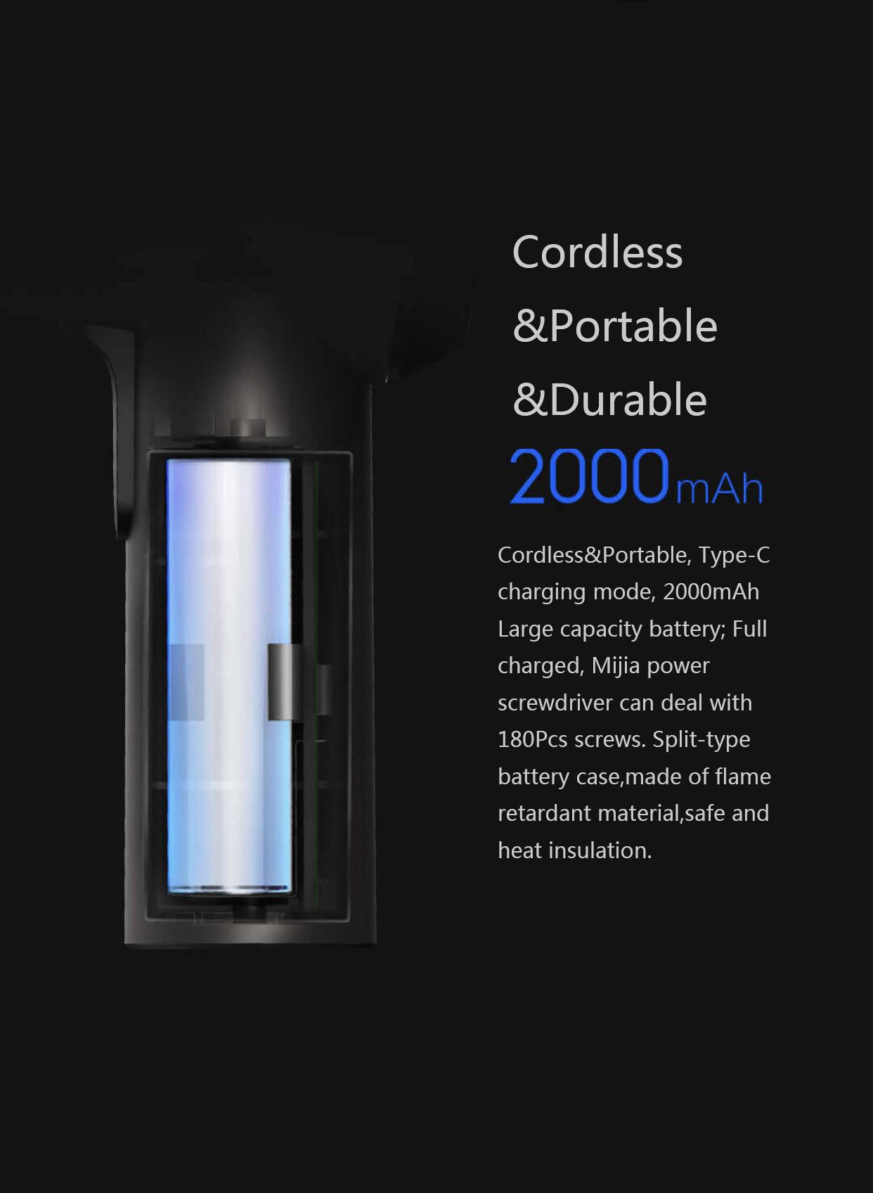3.6V 2000mAh Cordless Rechargeable Screwdriver Li-ion 5N.m Electric Screwdriver With 12Pcs S2 Screw Bits for Home DIY