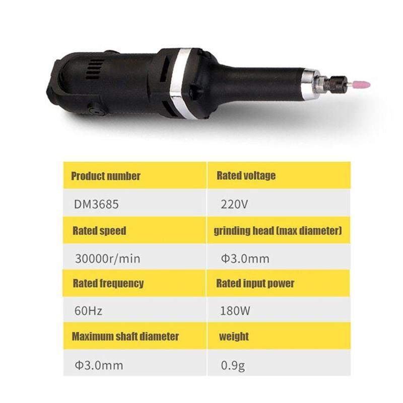 30000RPM Handheld Electric Drill Grinder 180W Engraver Pen Grinder Mini Drill Electric Rotary Tool Grinding Machine Accessories