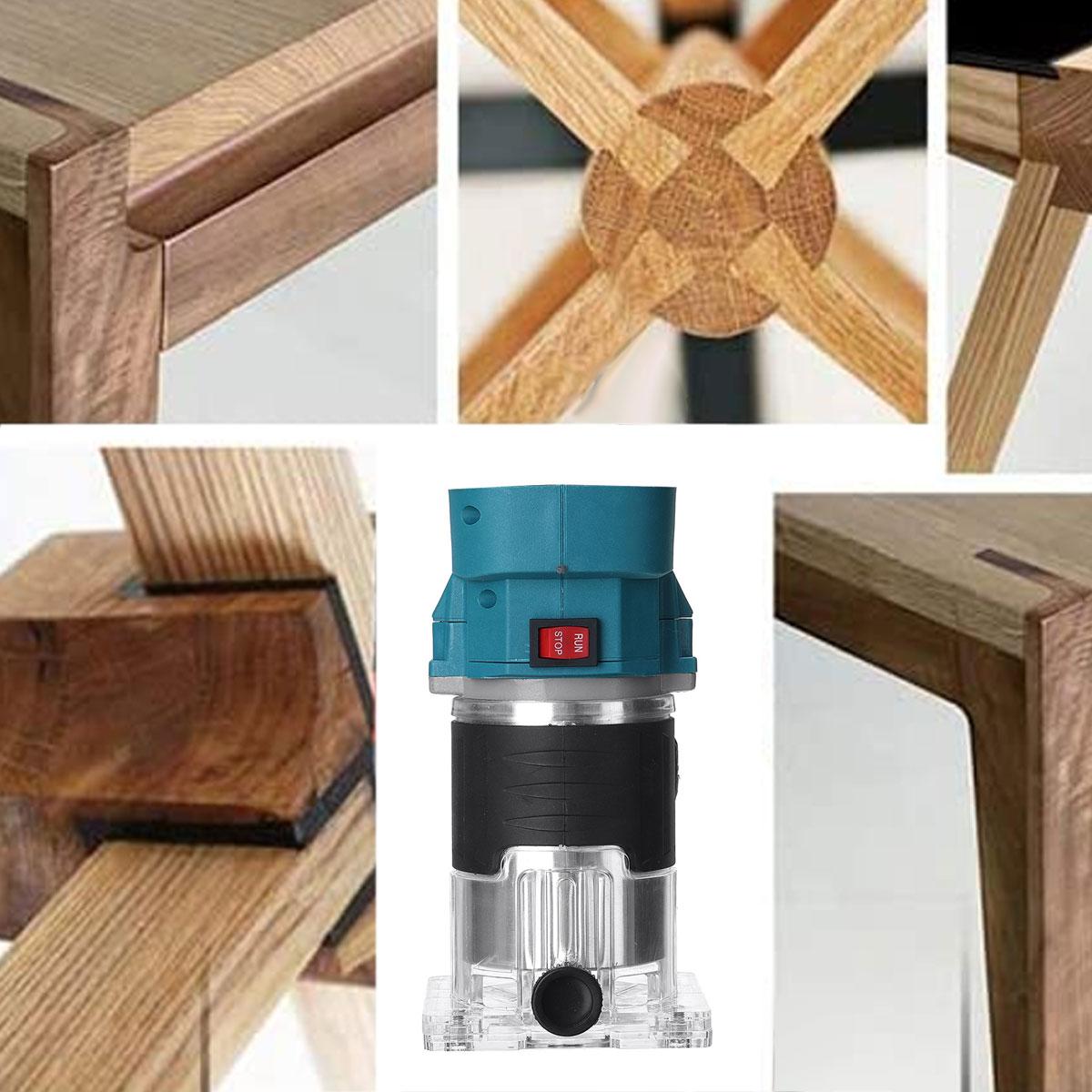 3000W Electric Trimmer Brushless Engraving Slotting Trimming Machine Wood Router Fit For 18V Battery