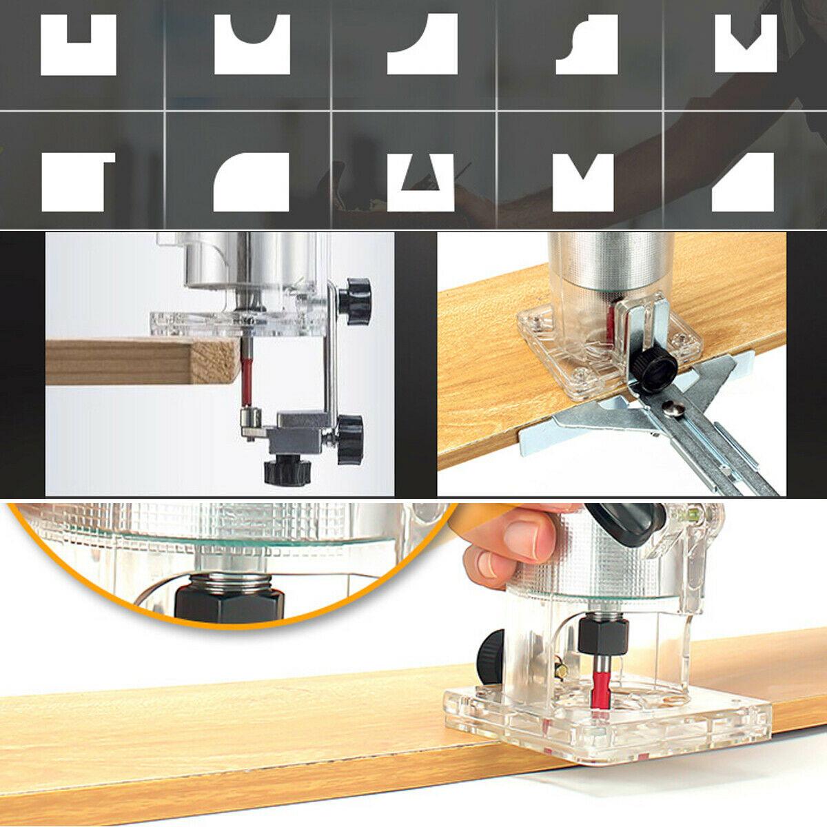 3000W Electric Trimmer Brushless Engraving Slotting Trimming Machine Wood Router Fit For 18V Battery