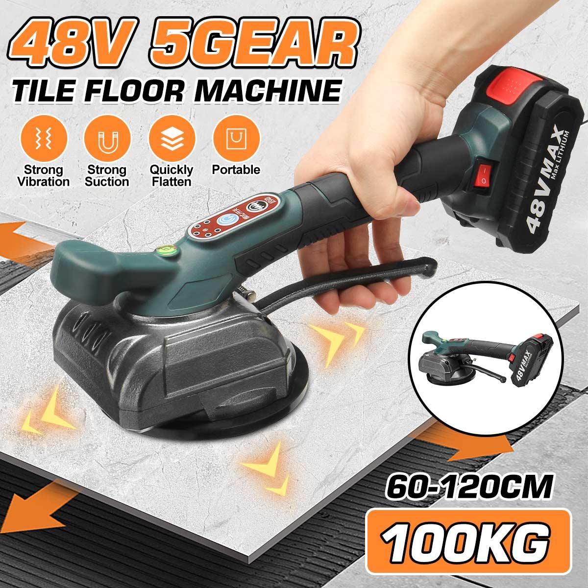 48V Cordless Tile Tiling Machine Vibrator Suction Fit For 120x120cm Ceramic Floor