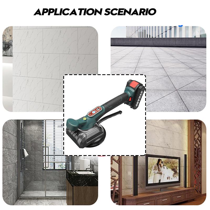 48V Cordless Tile Tiling Machine Vibrator Suction Fit For 120x120cm Ceramic Floor