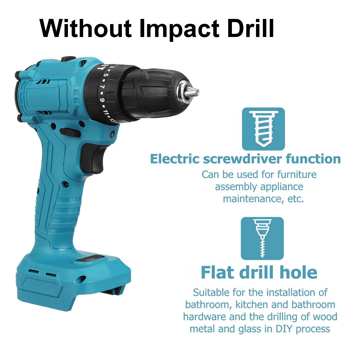 520N.m. Brushless Cordless 3/8'' Electric Impact Drill Driver Replacement for Makita 18V Battery