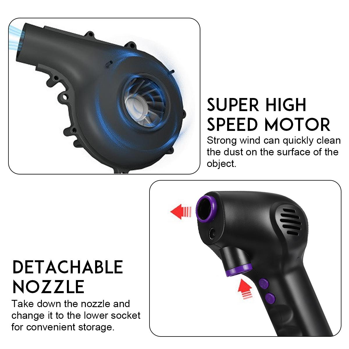 6000mAh 70m/s Cordless Air Duster For Computer Cleaning Replaces Compressed Spray Gas Cans Rechargeable Cleaner Blower