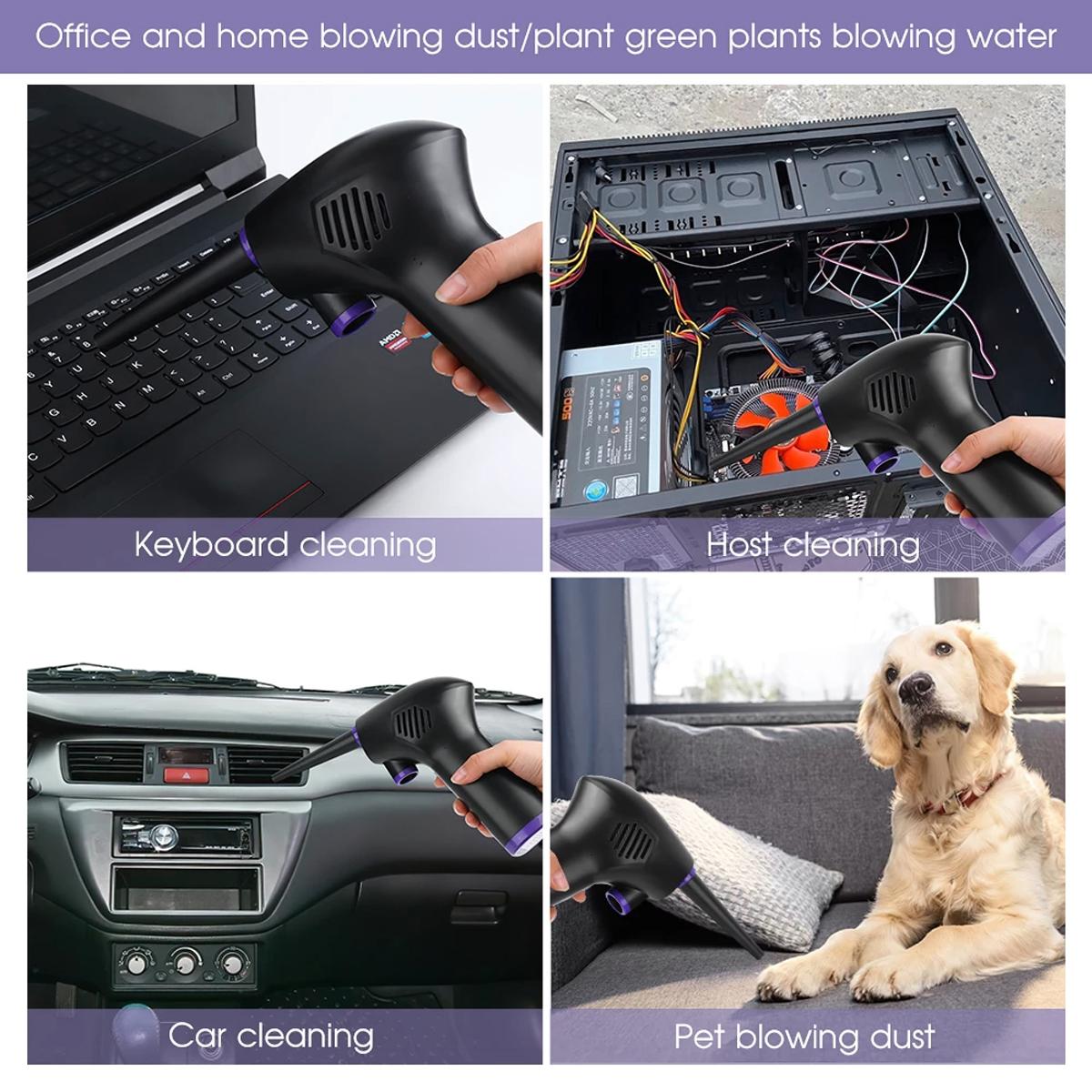 6000mAh 70m/s Cordless Air Duster For Computer Cleaning Replaces Compressed Spray Gas Cans Rechargeable Cleaner Blower