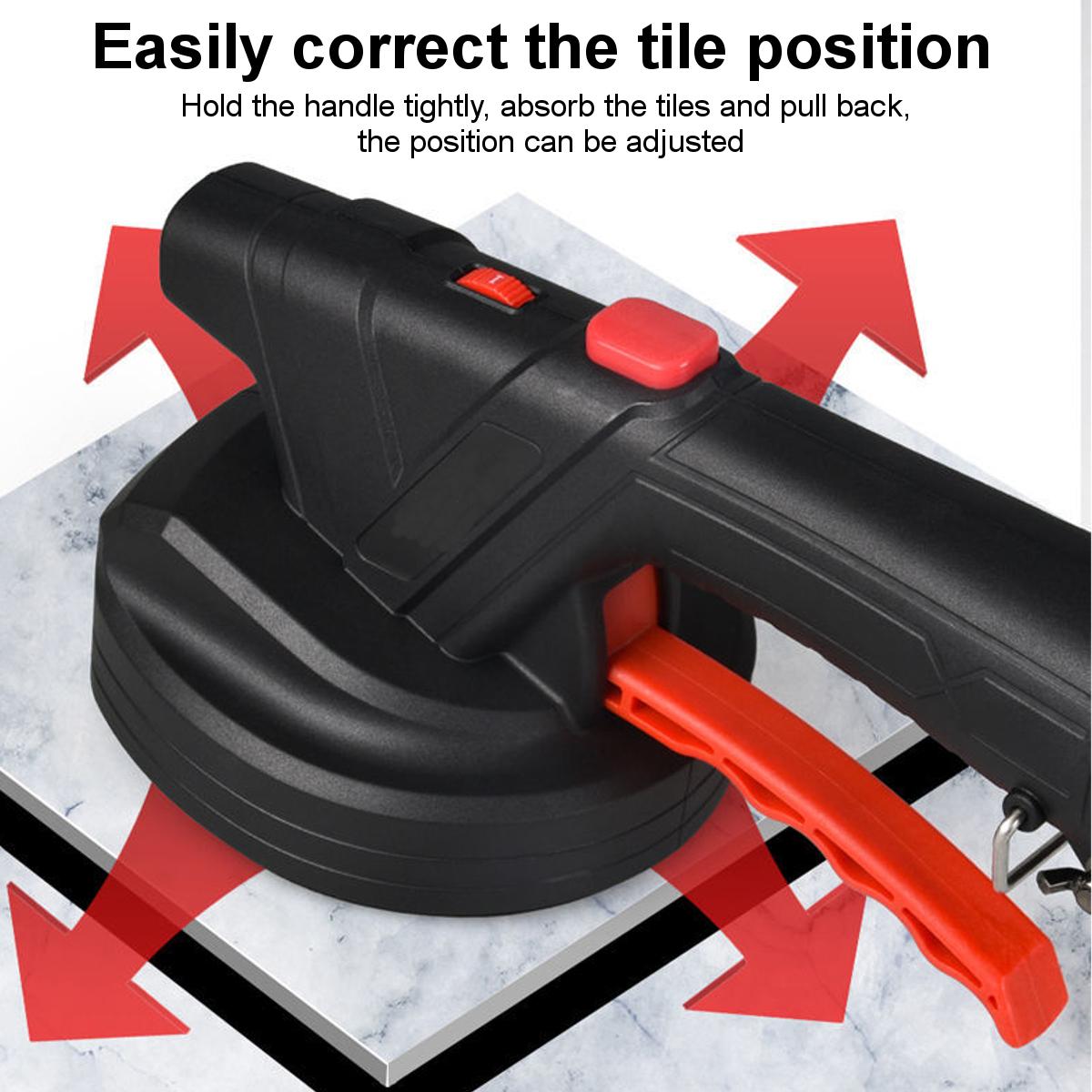 600W 1500mAh Electric Tiling Machine Strong Adsorption 6 Speeds Vibration Tile Tiler W/ 1/2 Battery