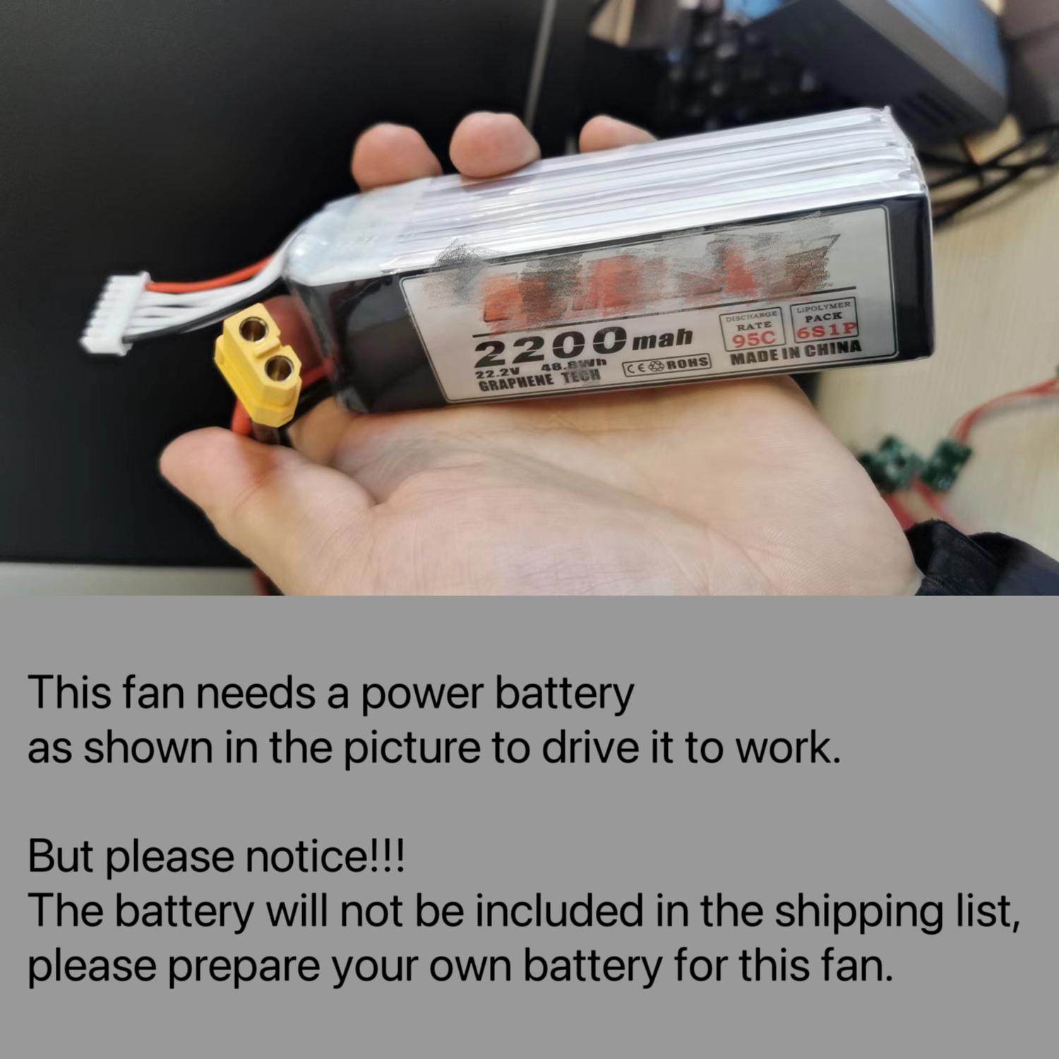70mm Super Size Ducted Motor Violent Fan Turbo Fan Xt60 Interface Thrust 3300g