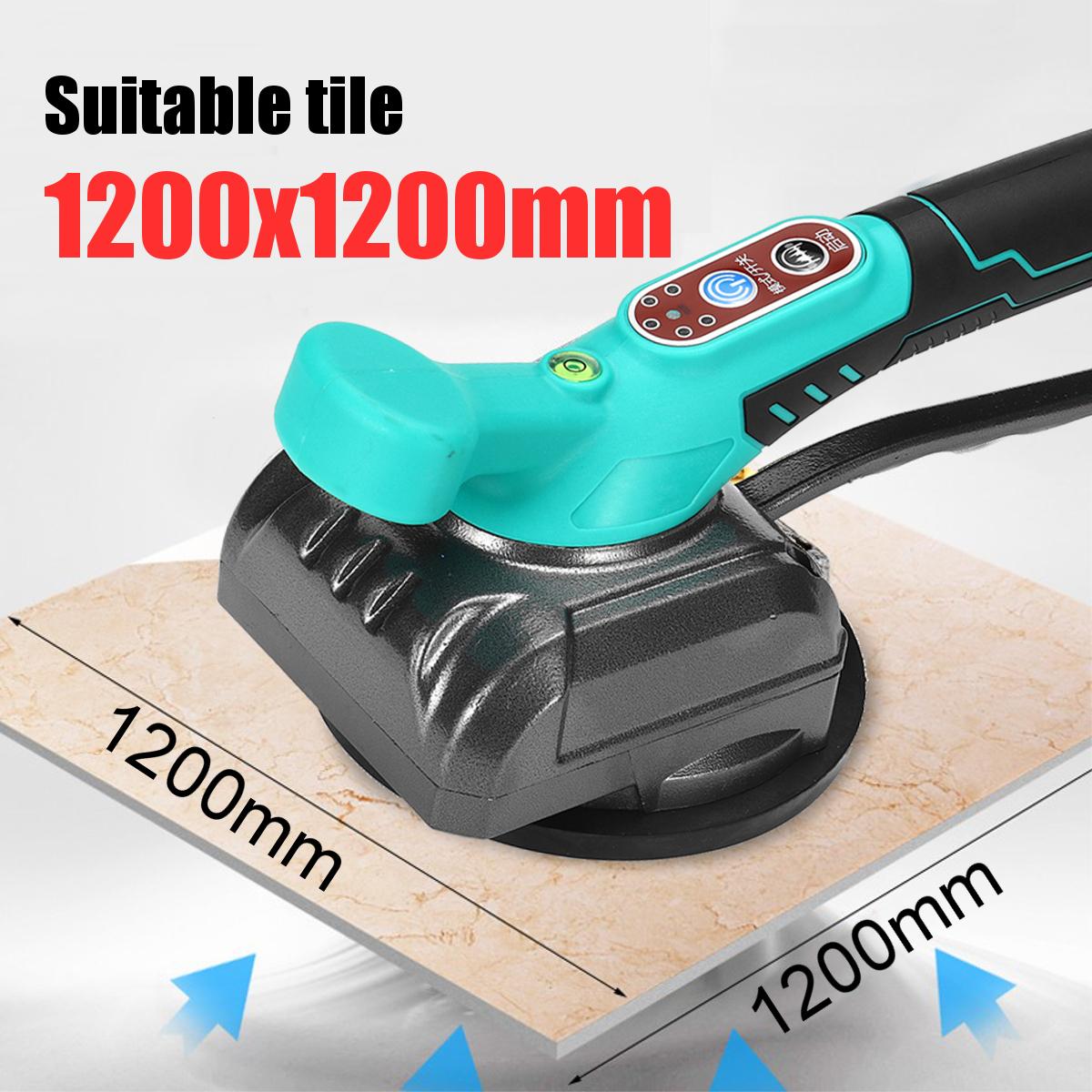 88VF 6 Speed Tile Tiling Machine Vibrator Suction LED Light For 120x120cm Ceramic Floor W/ 2pcs Battery