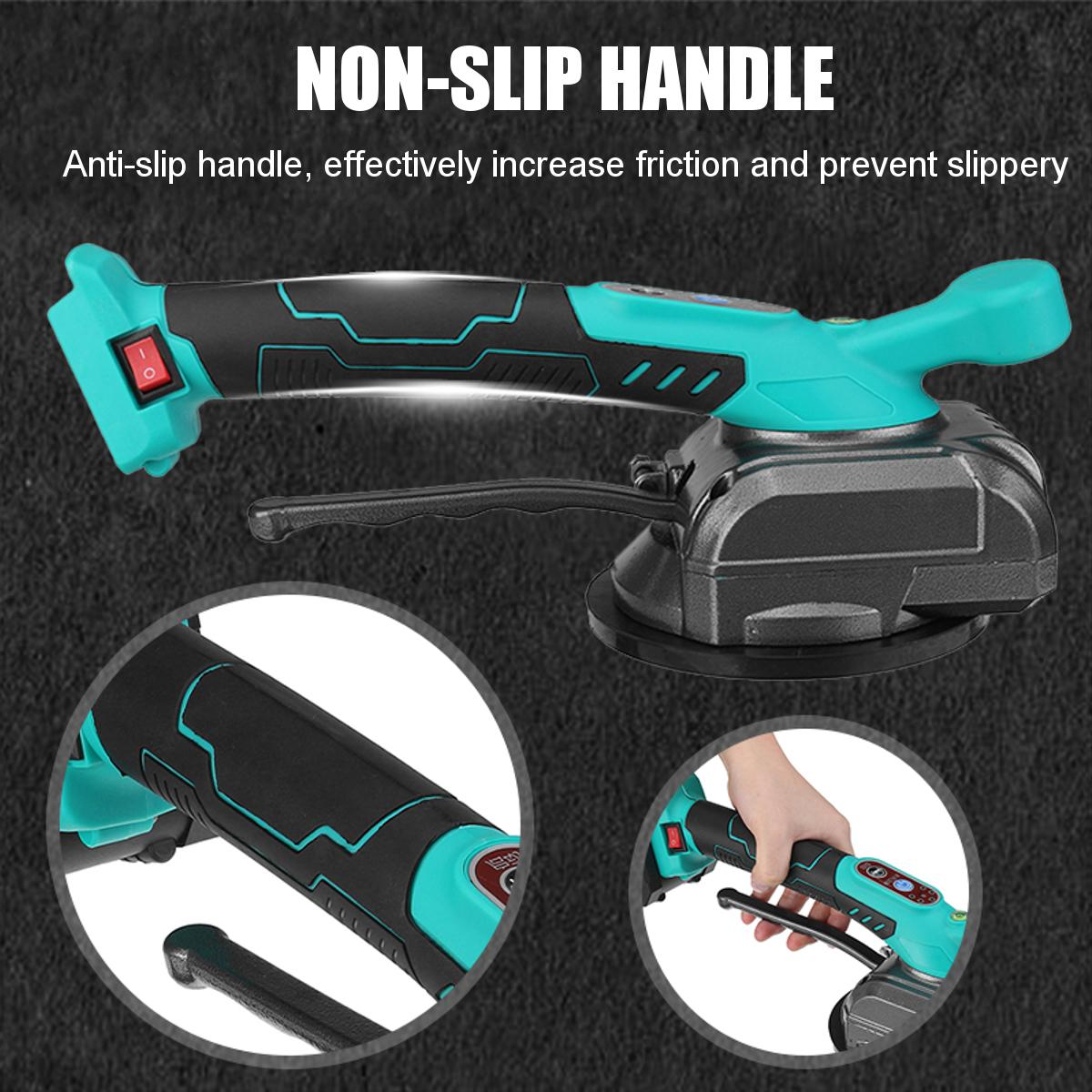 88VF 6 Speed Tile Tiling Machine Vibrator Suction LED Light For 120x120cm Ceramic Floor W/ 2pcs Battery