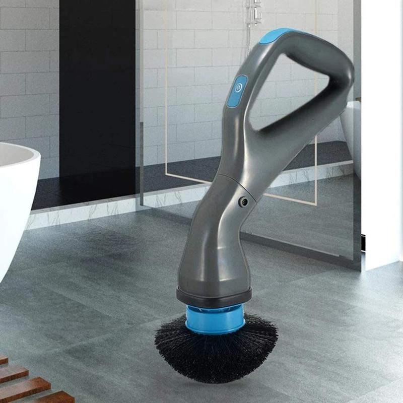 All in 1 Muscle Electrical Cleaning Brush Scrubber Cordless Bathroom Shower Tile+4 Heads