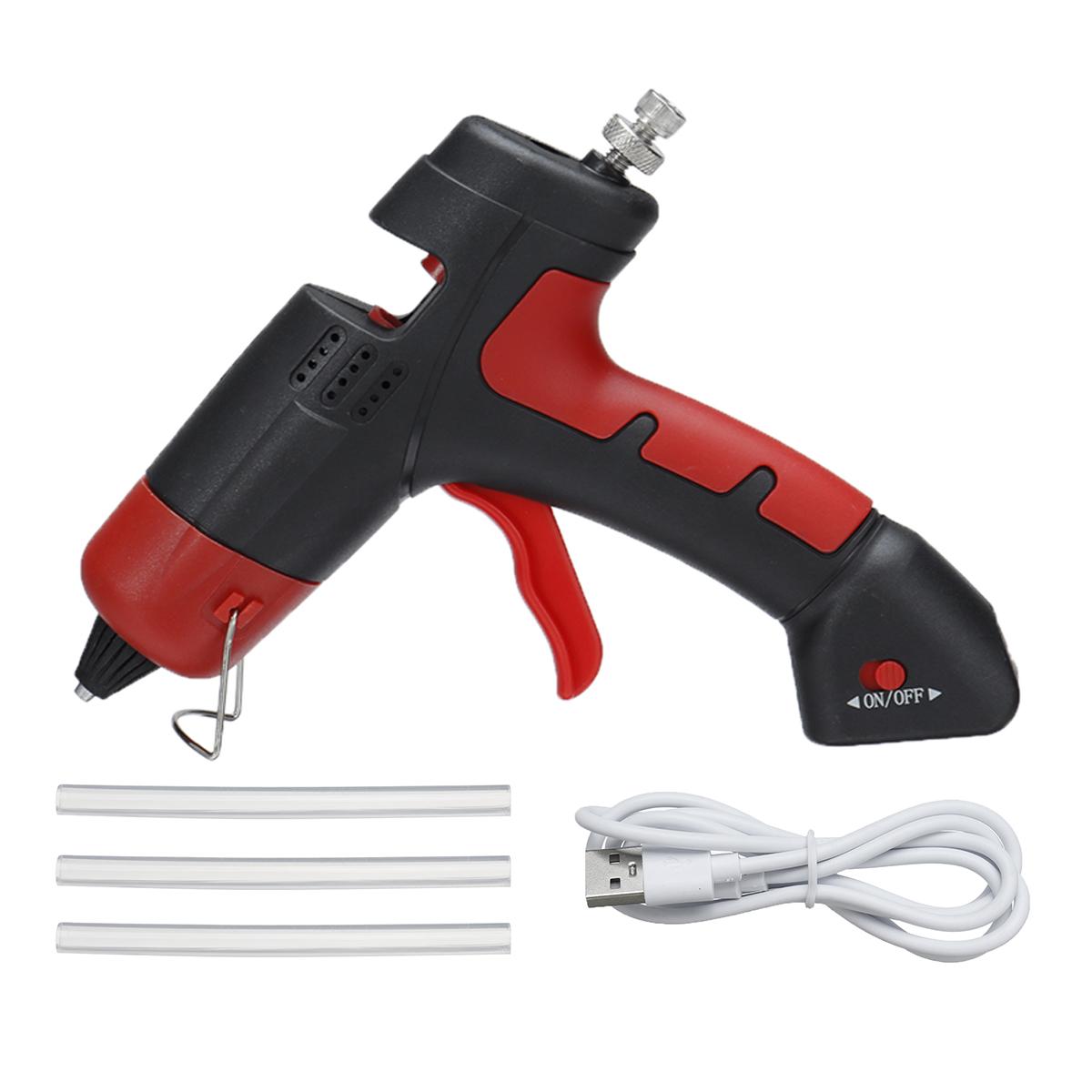 Cordless Hot Glue Gun Anti-Drip Glue Gun Quick Warm Up With Glue Sticks Mini Hot Glue Gun Base Stand USB Rechargeable Suitable