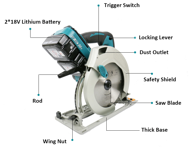 7 1/2 inch Cordless Circular Saw for Wood