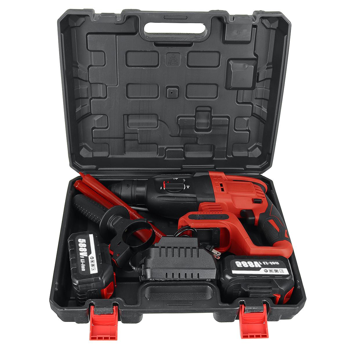 588VF Cordless Brushless Rechargeable Electric Hammer Electric Drill Household W/1pc/2pcs Battery EU/US Plug Fit MakitaBattery