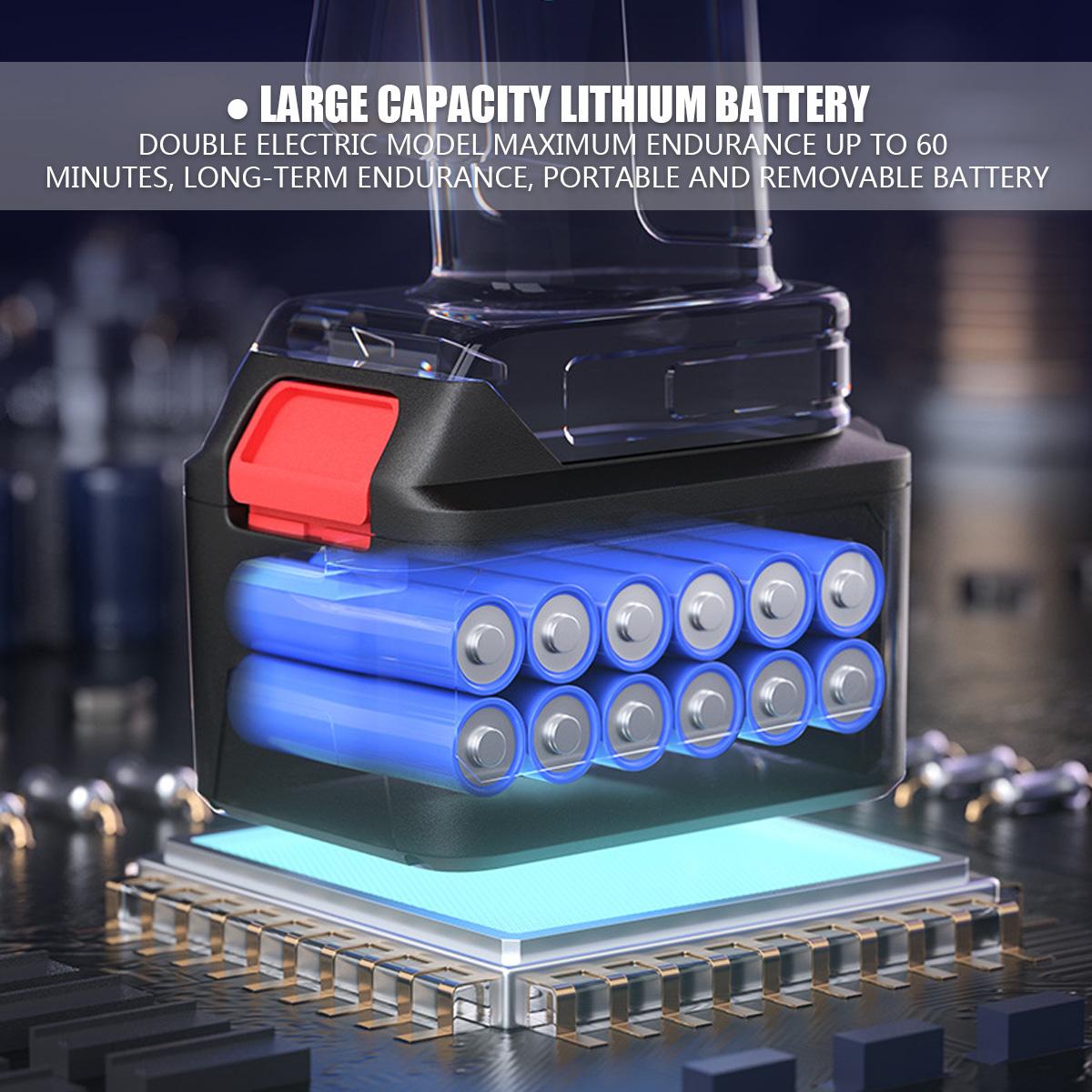 588VF Cordless Brushless Rechargeable Electric Hammer Electric Drill Household W/1pc/2pcs Battery EU/US Plug Fit MakitaBattery