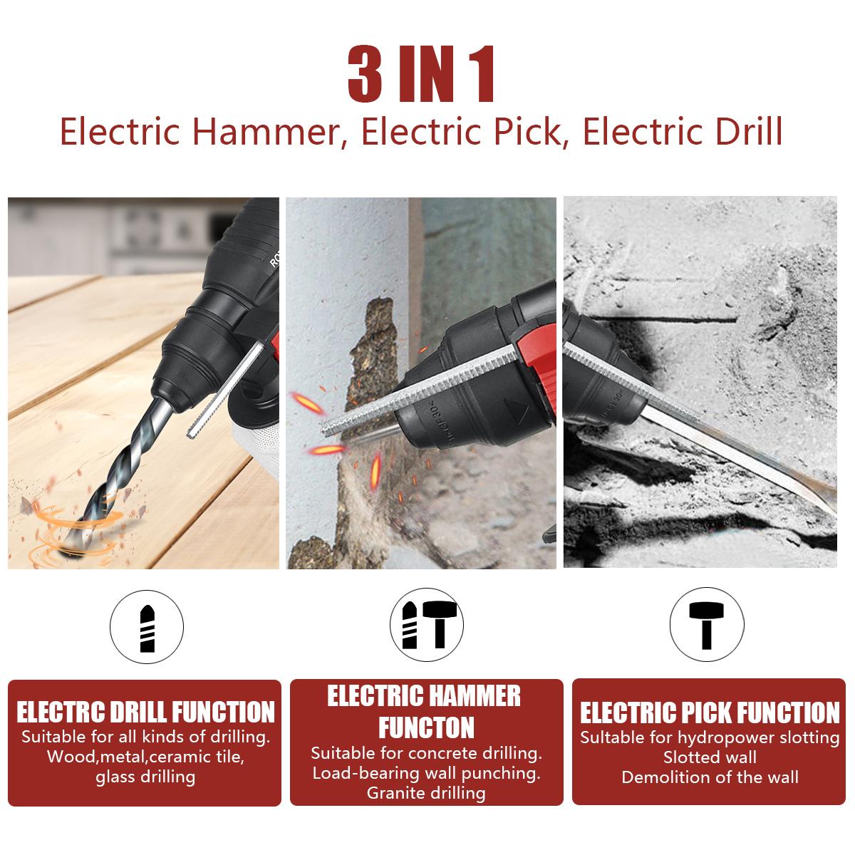 588VF Cordless Brushless Rechargeable Electric Hammer Electric Drill Household W/1pc/2pcs Battery EU/US Plug Fit MakitaBattery