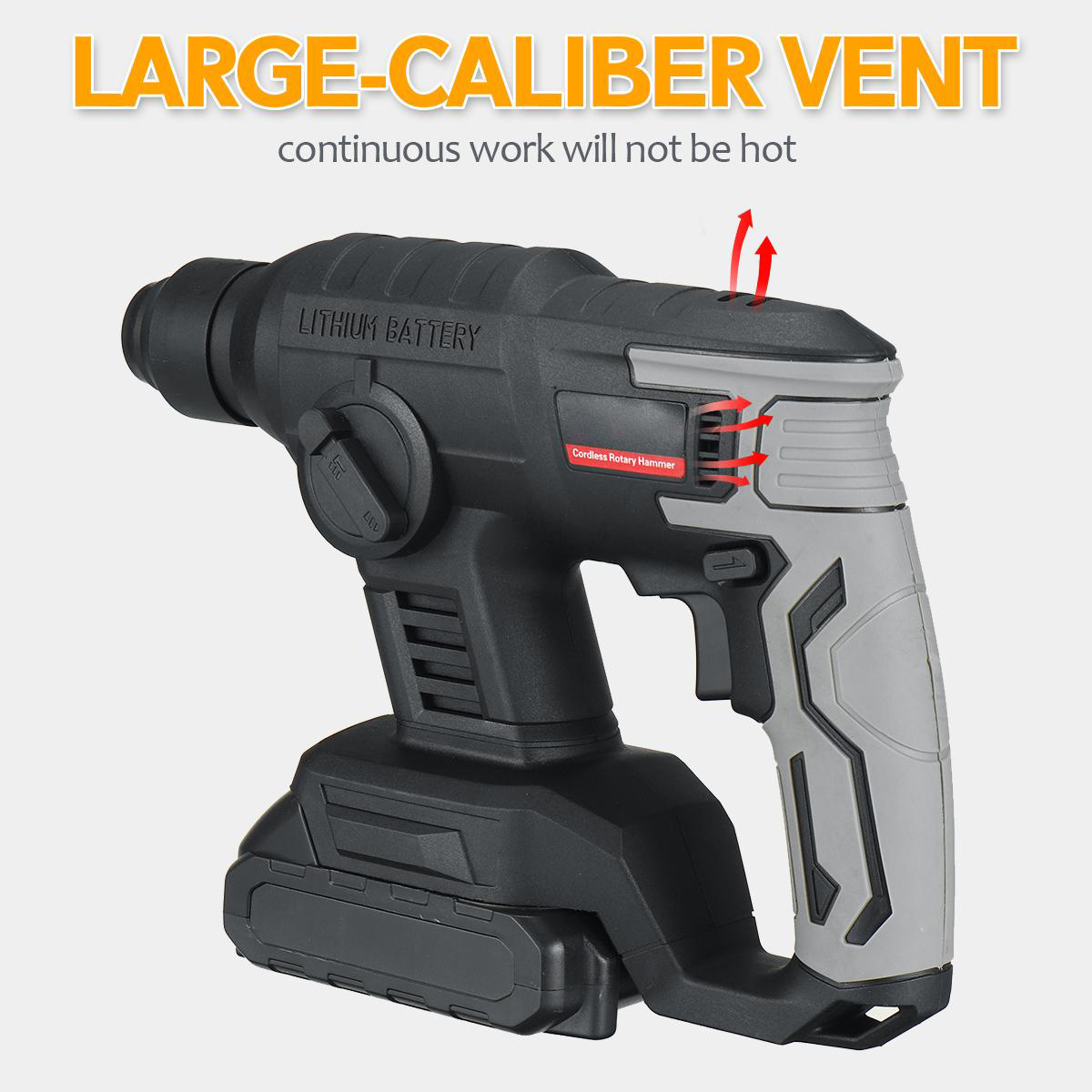 Cordless Rotary Hammer Rechargeable Electric Hammer Impact Drill Power Tool W/ None/1/2 Battery For Makita