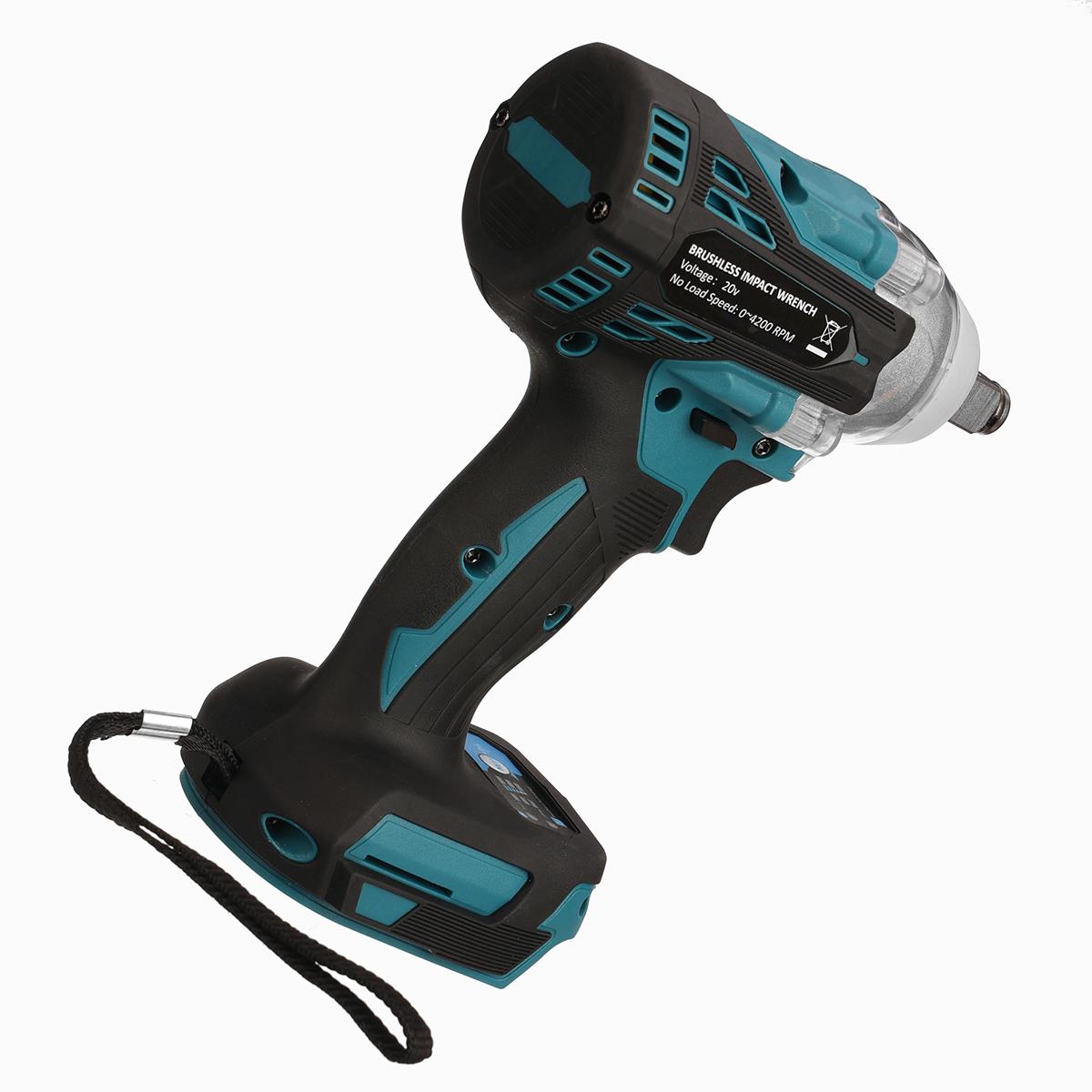 Socoje 18V 300N.M Bare Metal Cordless Electric Brushless Impact Wrench Stepless Speed Change Switch For 18V Makiita Battery