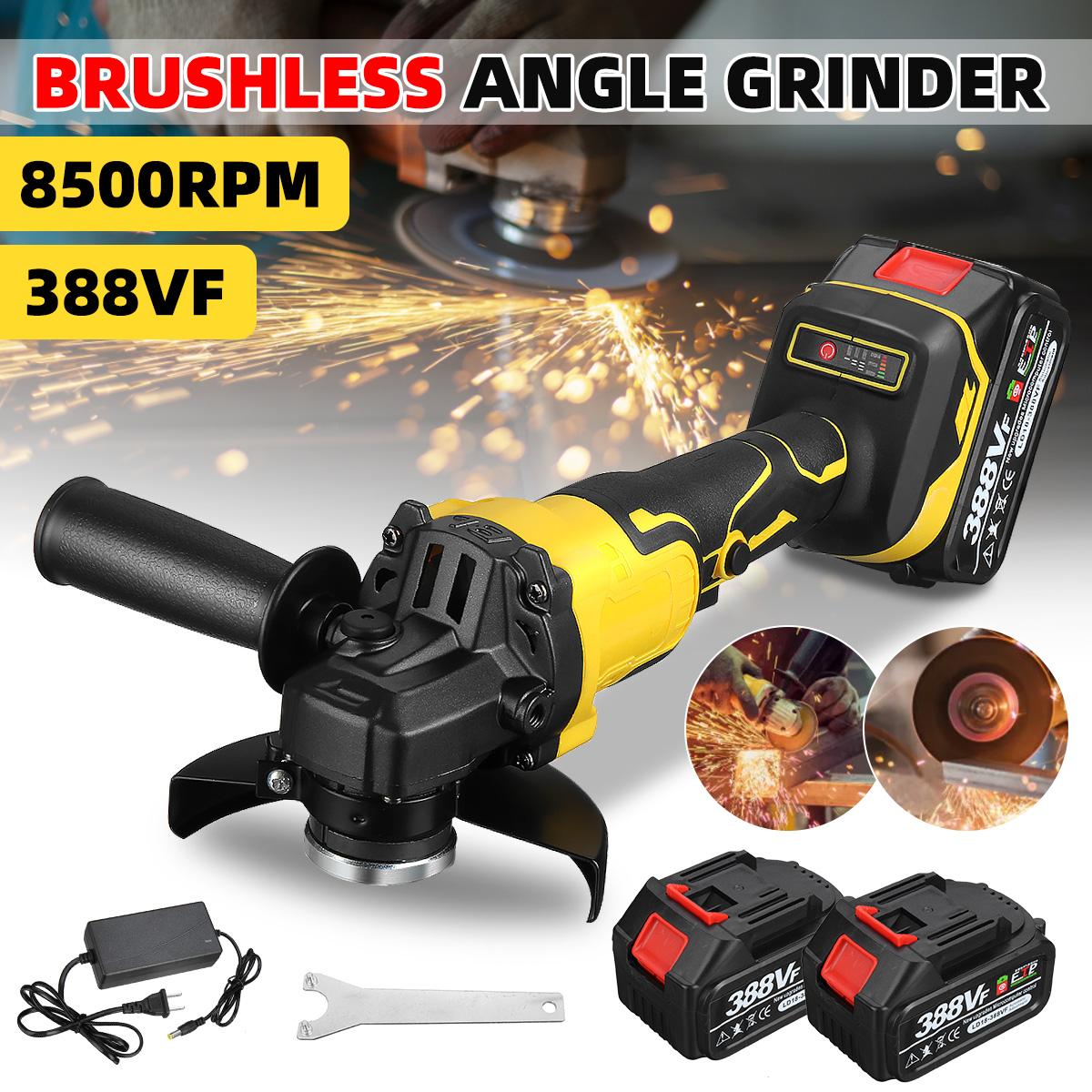 Socoje 388VF 1280W 8500rpm 3 gears 125mm Brushless Lithium Electric Angle Grinder for Makiita 18V Battery