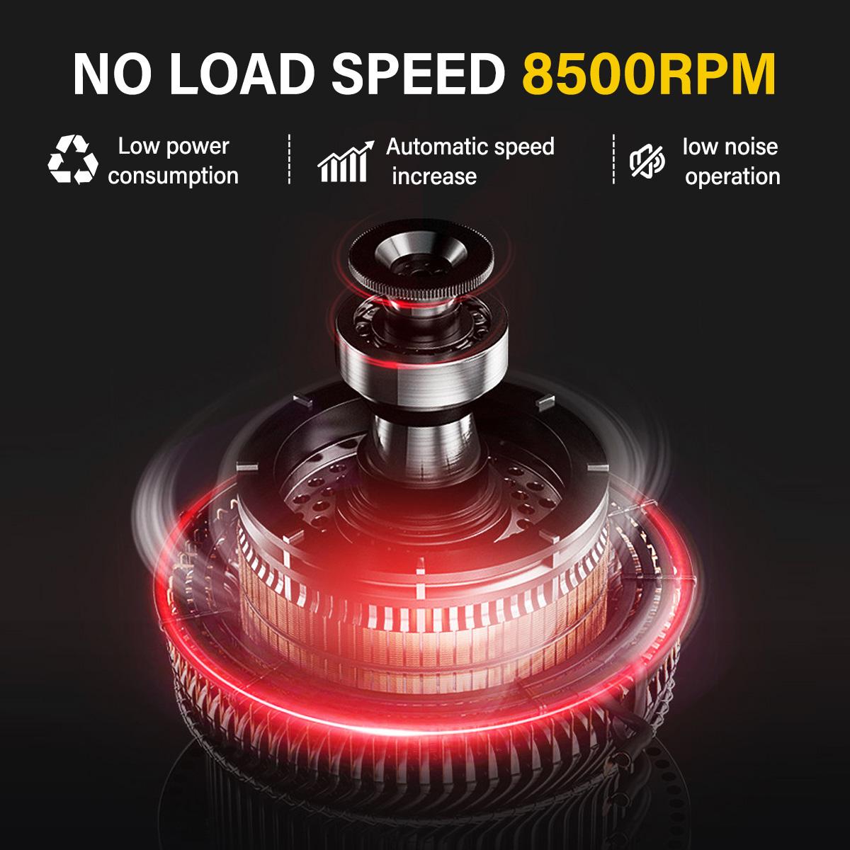 Socoje 388VF 1280W 8500rpm 3 gears 125mm Brushless Lithium Electric Angle Grinder for Makiita 18V Battery