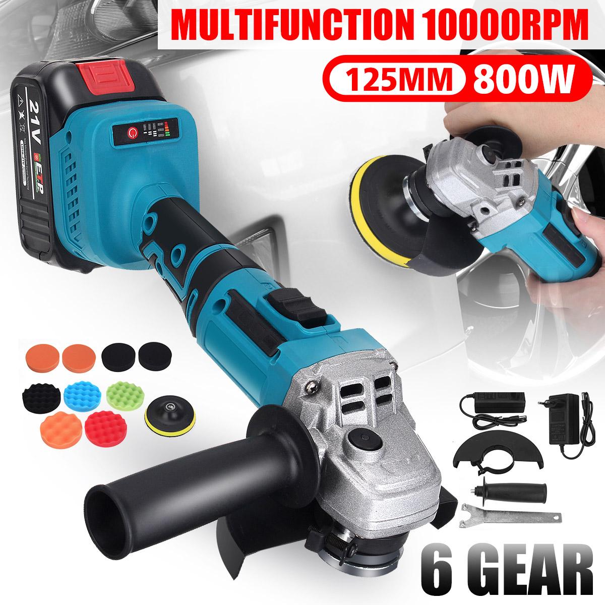 Drllpro 800w 21v 5 Inch 10000rpm 6000mah Lithium Battery Electric Polisher For Car Polishing Clean The Sink And Tub Sand the Wood