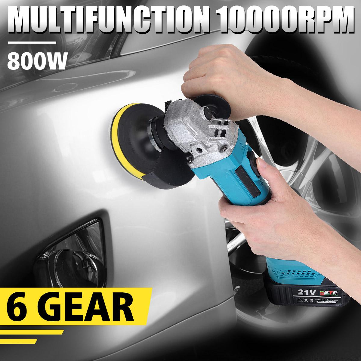 Drllpro 800w 21v 5 Inch 10000rpm 6000mah Lithium Battery Electric Polisher For Car Polishing Clean The Sink And Tub Sand the Wood
