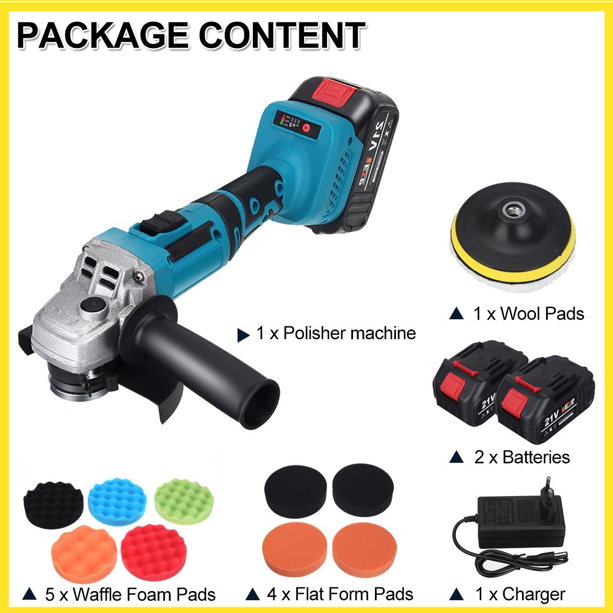 Drllpro 800w 21v 5 Inch 10000rpm 6000mah Lithium Battery Electric Polisher For Car Polishing Clean The Sink And Tub Sand the Wood