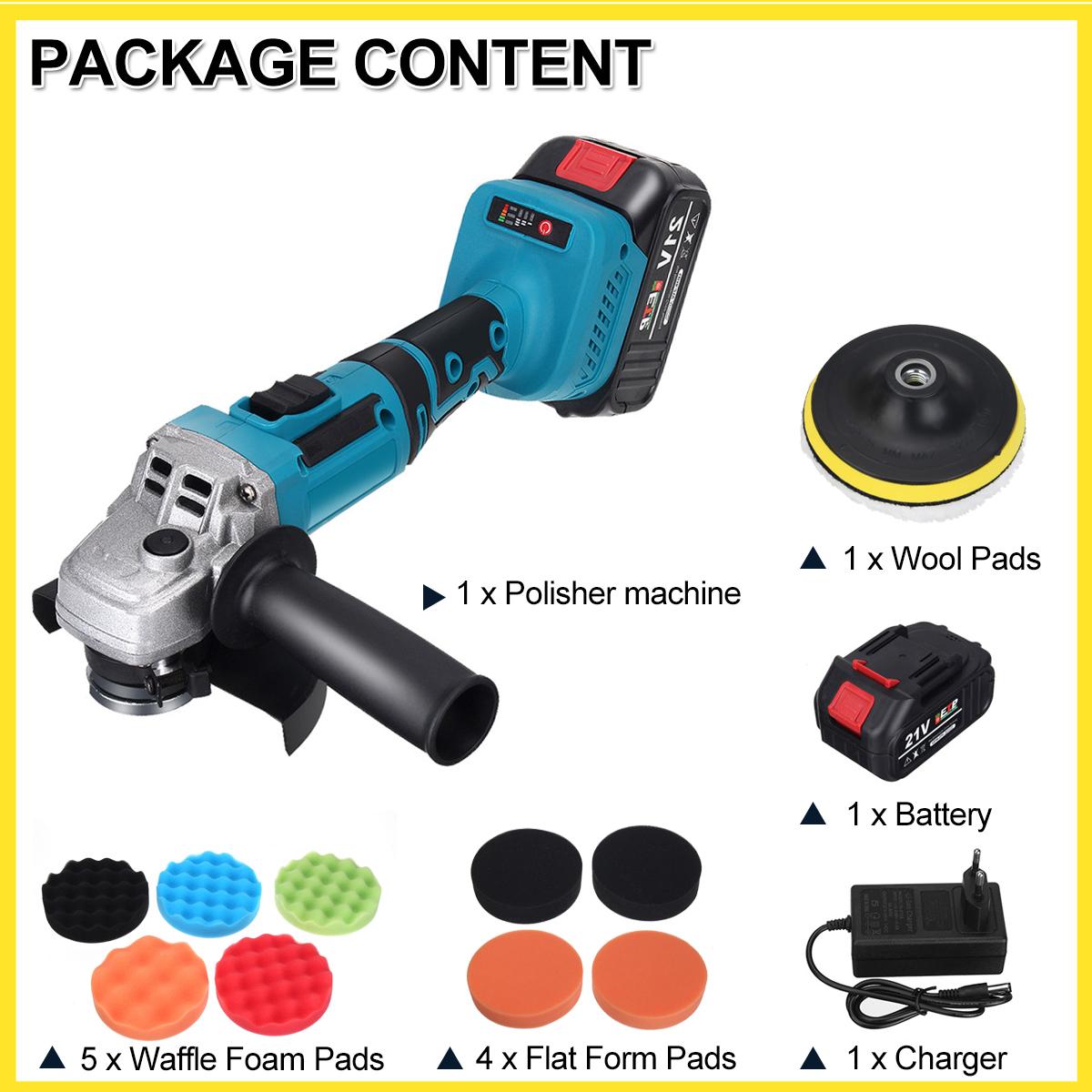 Drllpro 800w 21v 5 Inch 10000rpm 6000mah Lithium Battery Electric Polisher For Car Polishing Clean The Sink And Tub Sand the Wood