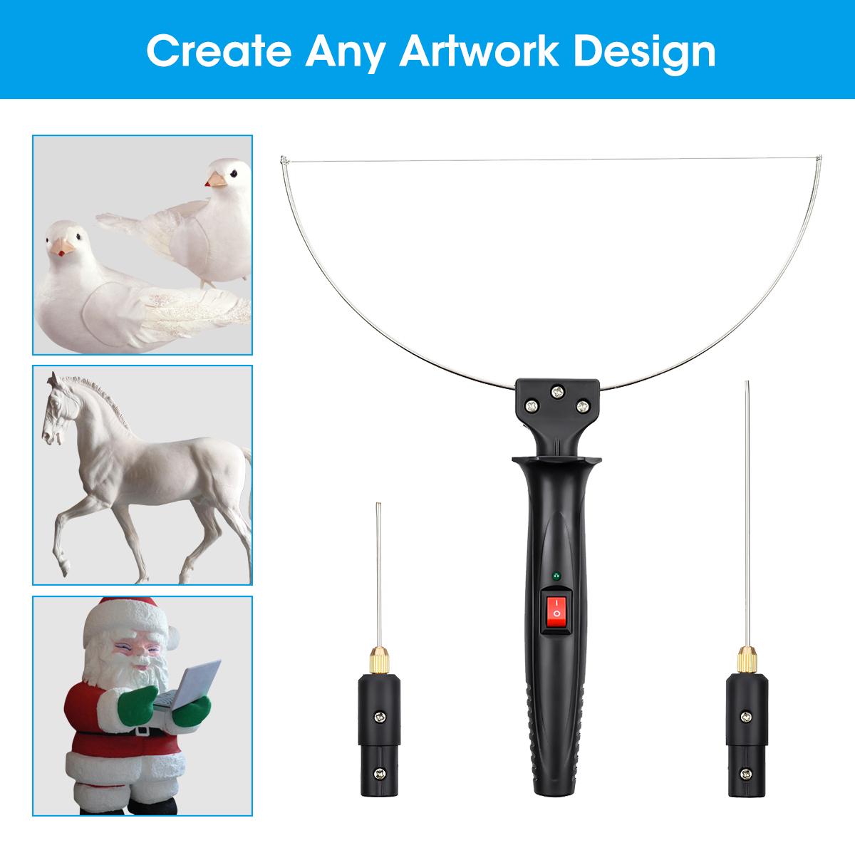 Electric Foam Cutter 3 in 1 Foam Cutter Electric Cutting Machine Pen Tools Kit 18W Styrofoam Cutting Pen with Electronic Voltage Transformer Adaptor