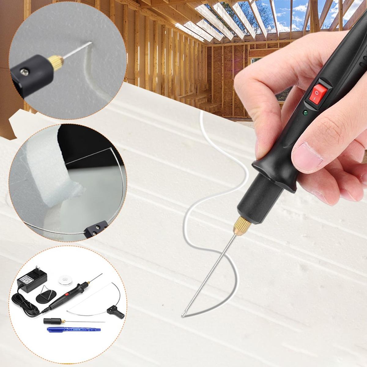 Electric Foam Cutter 3 in 1 Foam Cutter Electric Cutting Machine Pen Tools Kit 18W Styrofoam Cutting Pen with Electronic Voltage Transformer Adaptor