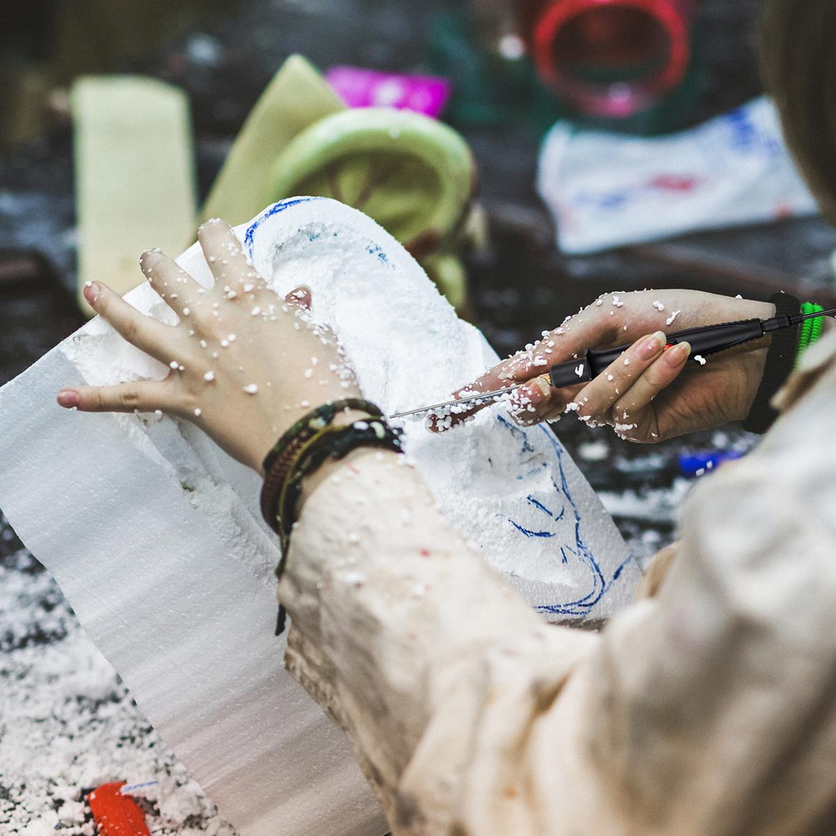 Electric Foam Cutter 3 in 1 Foam Cutter Electric Cutting Machine Pen Tools Kit 18W Styrofoam Cutting Pen with Electronic Voltage Transformer Adaptor