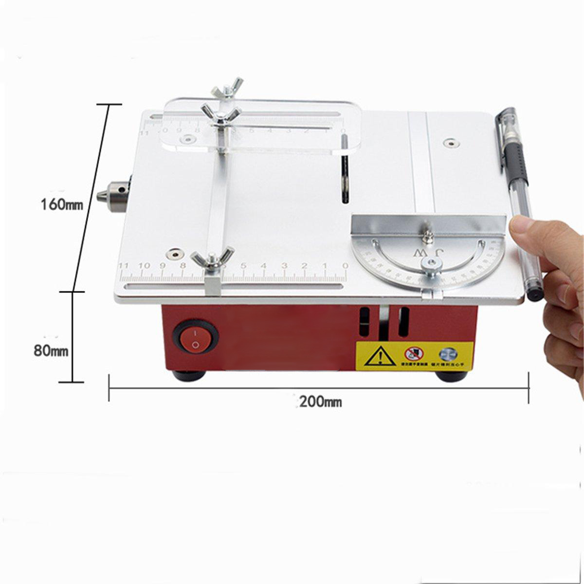 100-240V Mini Table Saws Multifunctional Electric Saw Wood Working DIY Bench Lathe Electric Polisher Grinder DIY Model Household Cutting Machine