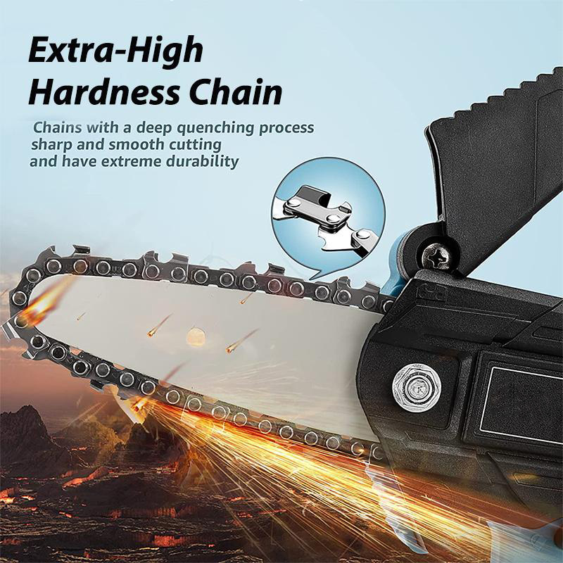 1200W 10000rpm 9000mah 6inch Electric Chain Saw Rechargeable Handheld Cutting Tool with 2 Battery