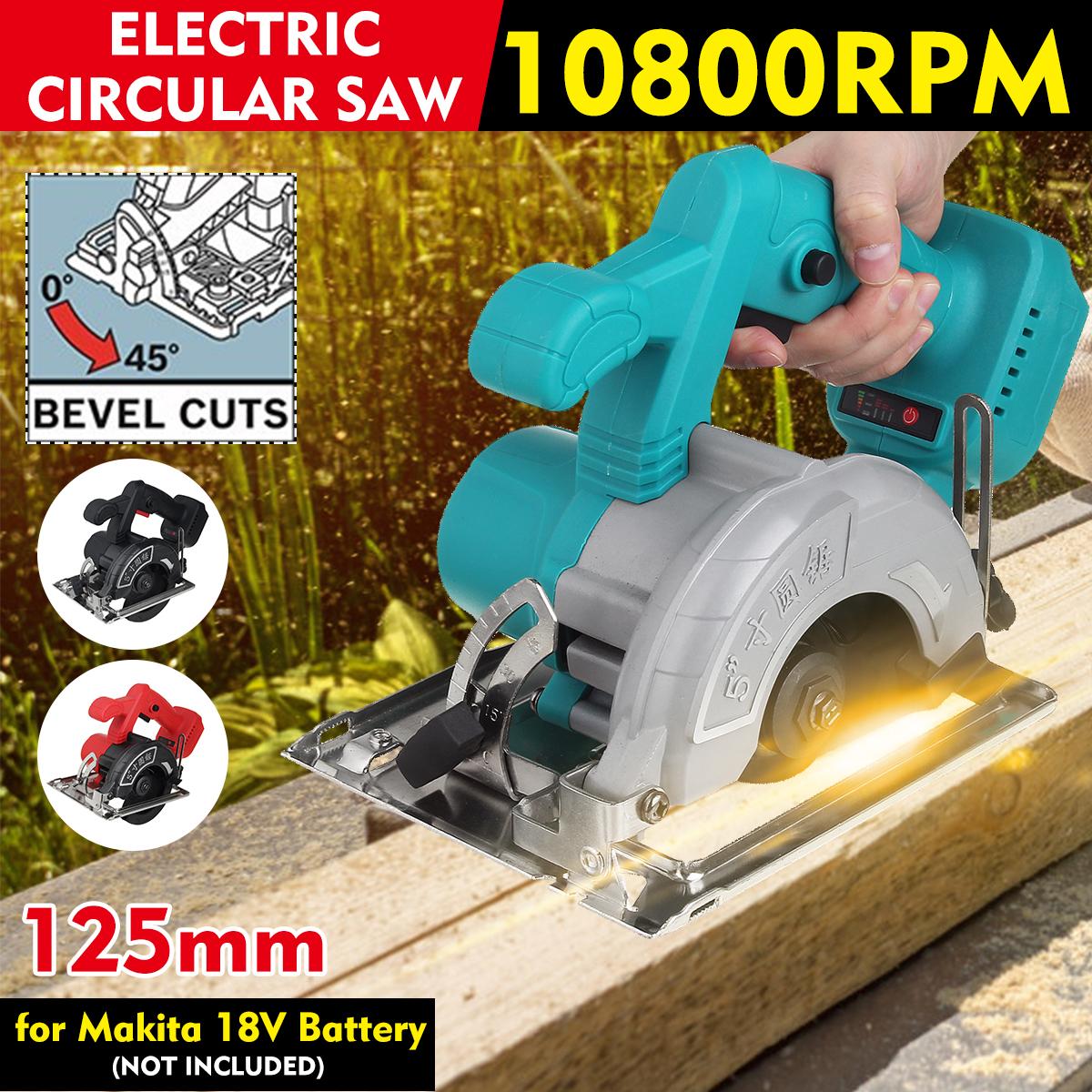 125mm 10800RPM Multifunction Circular Saw Scale Bevel Cutting Power Tools For 18V Battery