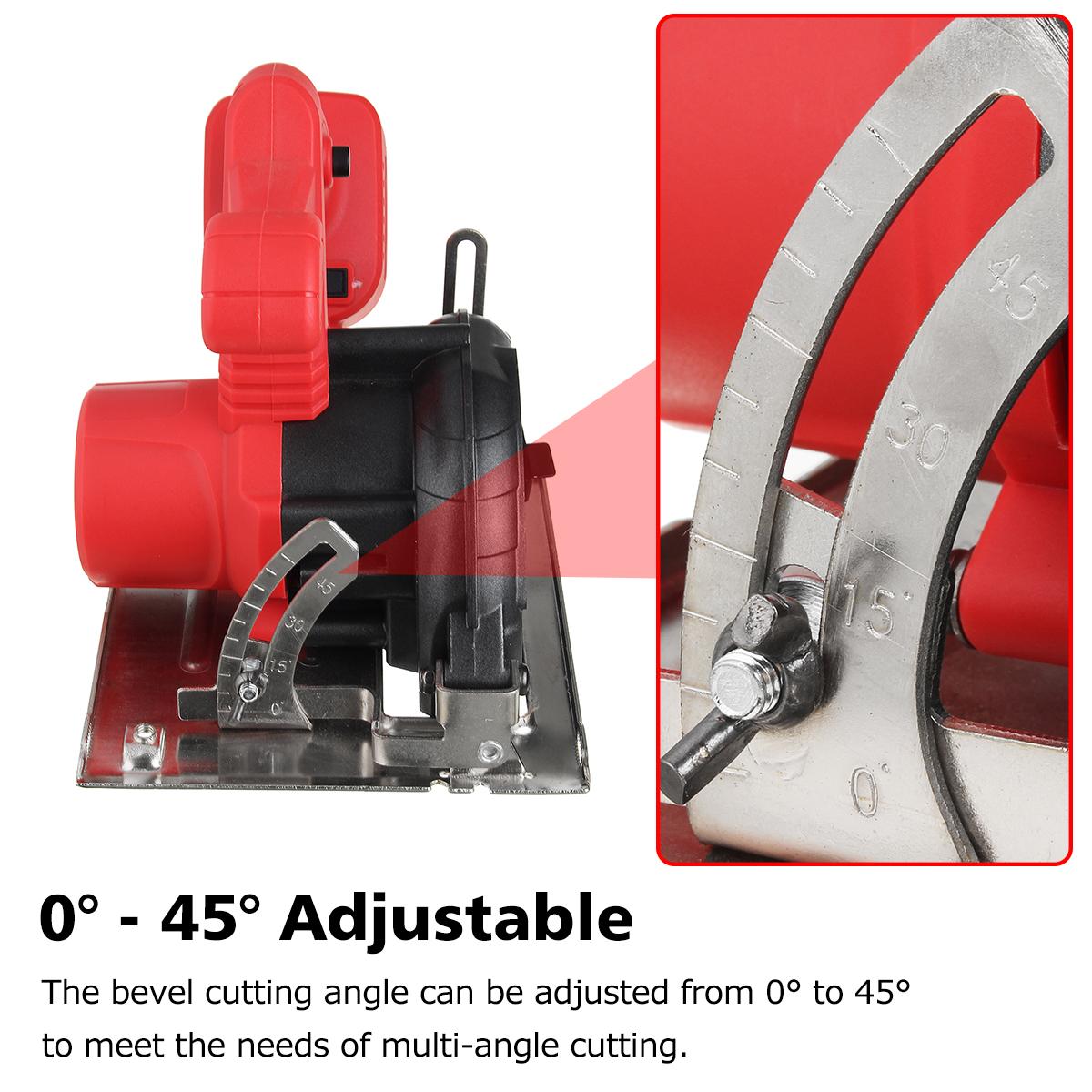 125mm 10800RPM Multifunction Circular Saw Scale Bevel Cutting Power Tools For 18V Battery