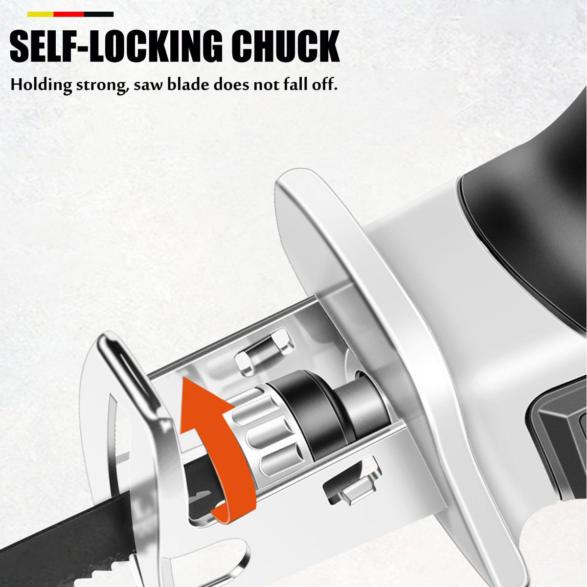 18V 10mm Coedless Electric Reciprocating Saw Variable Speed Metal Wood Cutting Tool Electric Saw With 4X Saw Blades For Battery