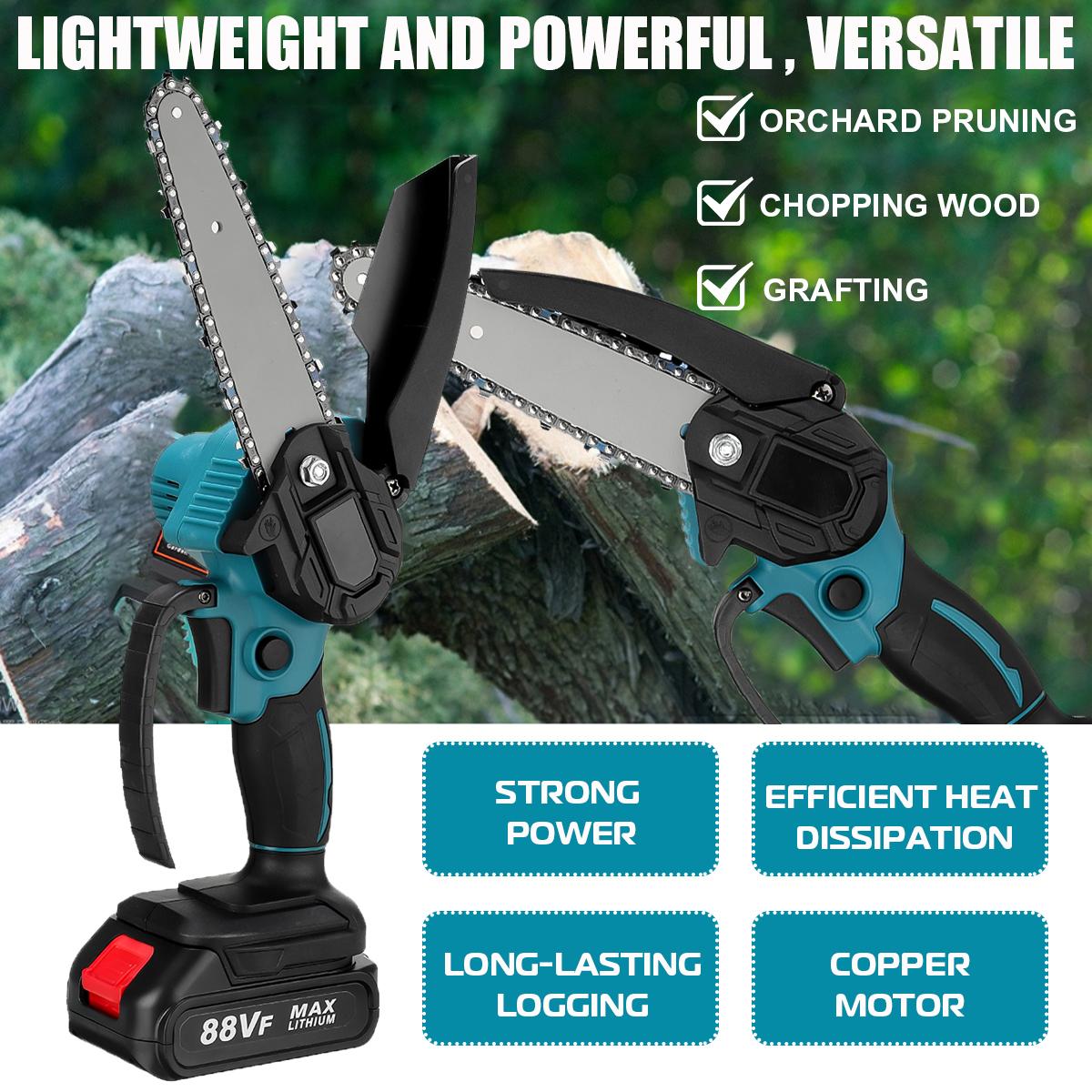 2000W 4000rpm 88VF 6 Electric Saw Chainsaw Cordless Wood Cutting Tool Chainsaw with/without Battery