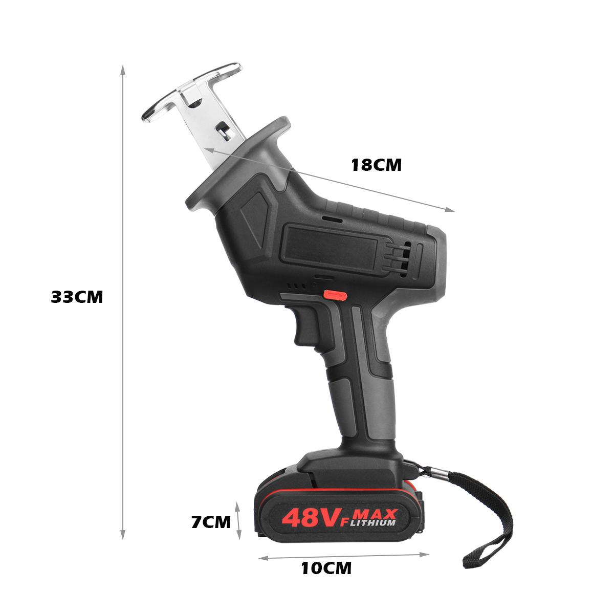 21V Cordless Electric Reciprocating Saw Wood Metal Cutting Pruning With Battery