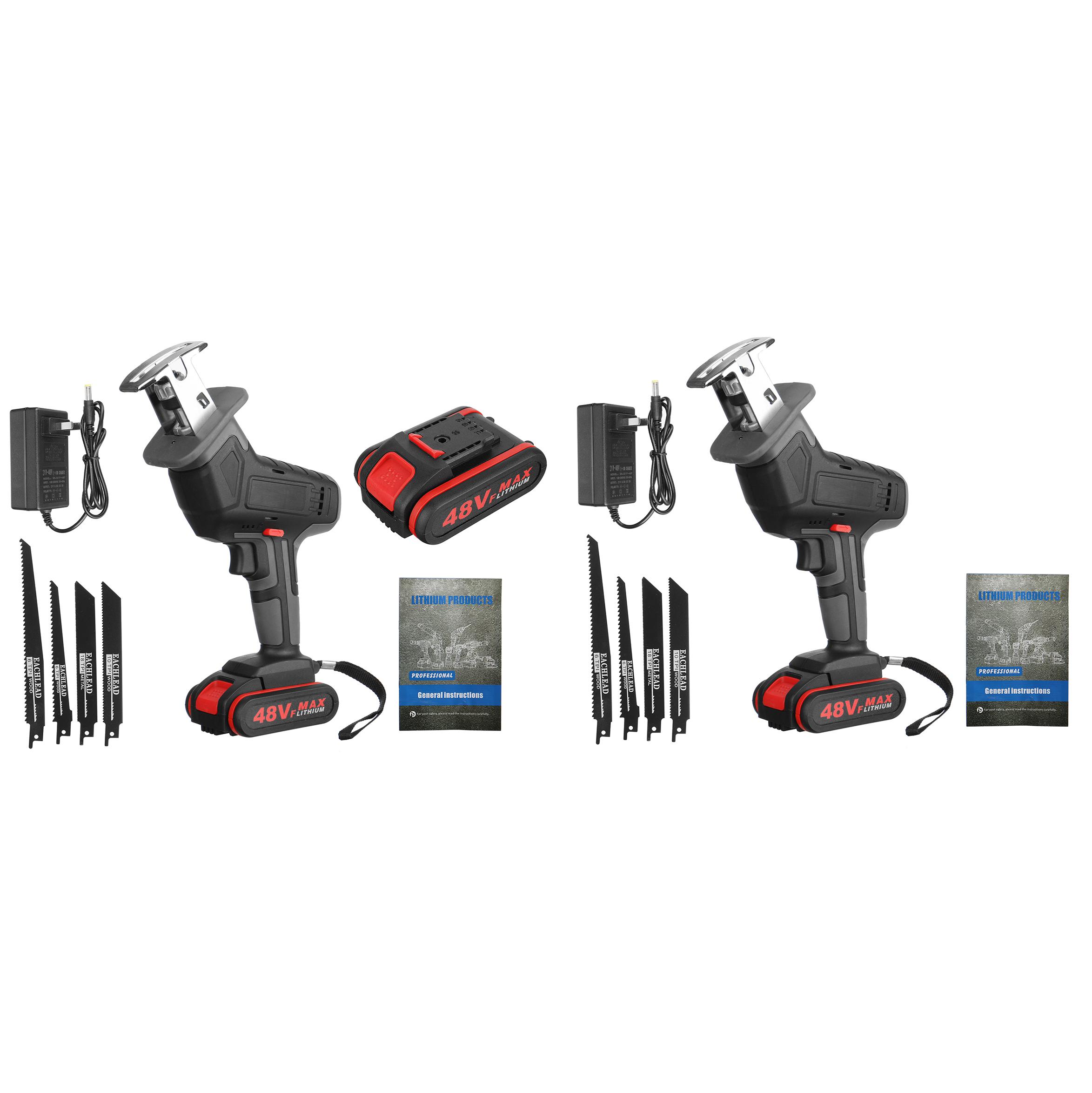 21V Cordless Electric Reciprocating Saw Wood Metal Cutting Pruning With Battery
