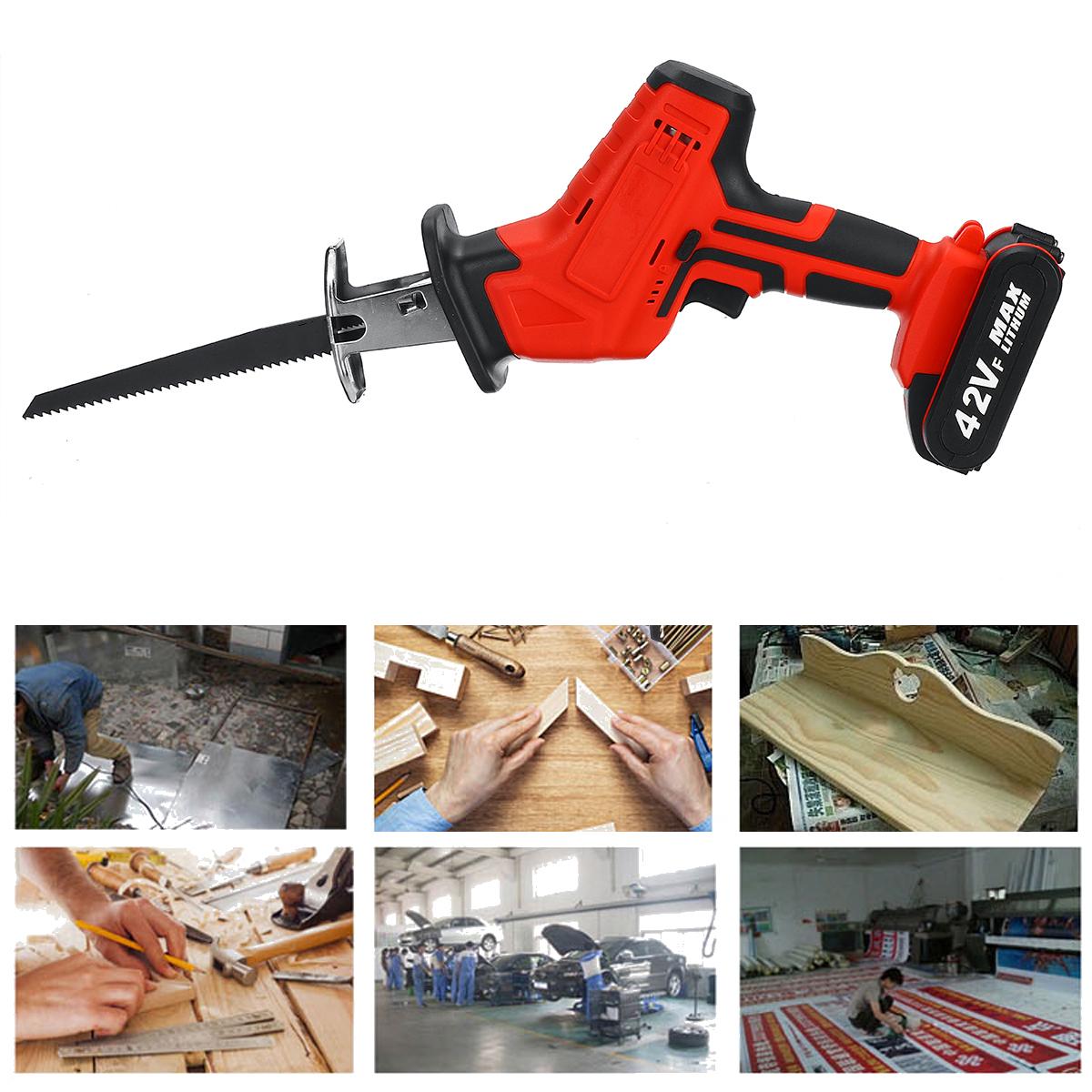 42VF 13000mAh Cordless Reciprocating Saw Electric Saws Portable Woodworking Power Tools