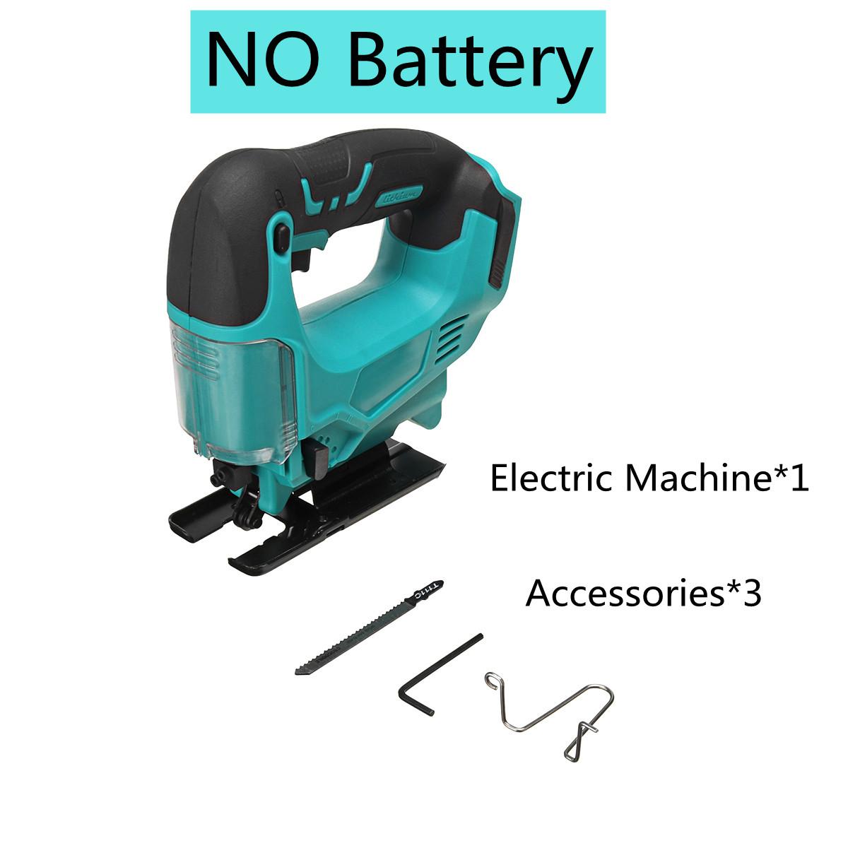 588VF Electric Jigsaw Cordless Portable Woodworking Cutting Jig Saw Power Tools W/ None/1/2 Battery