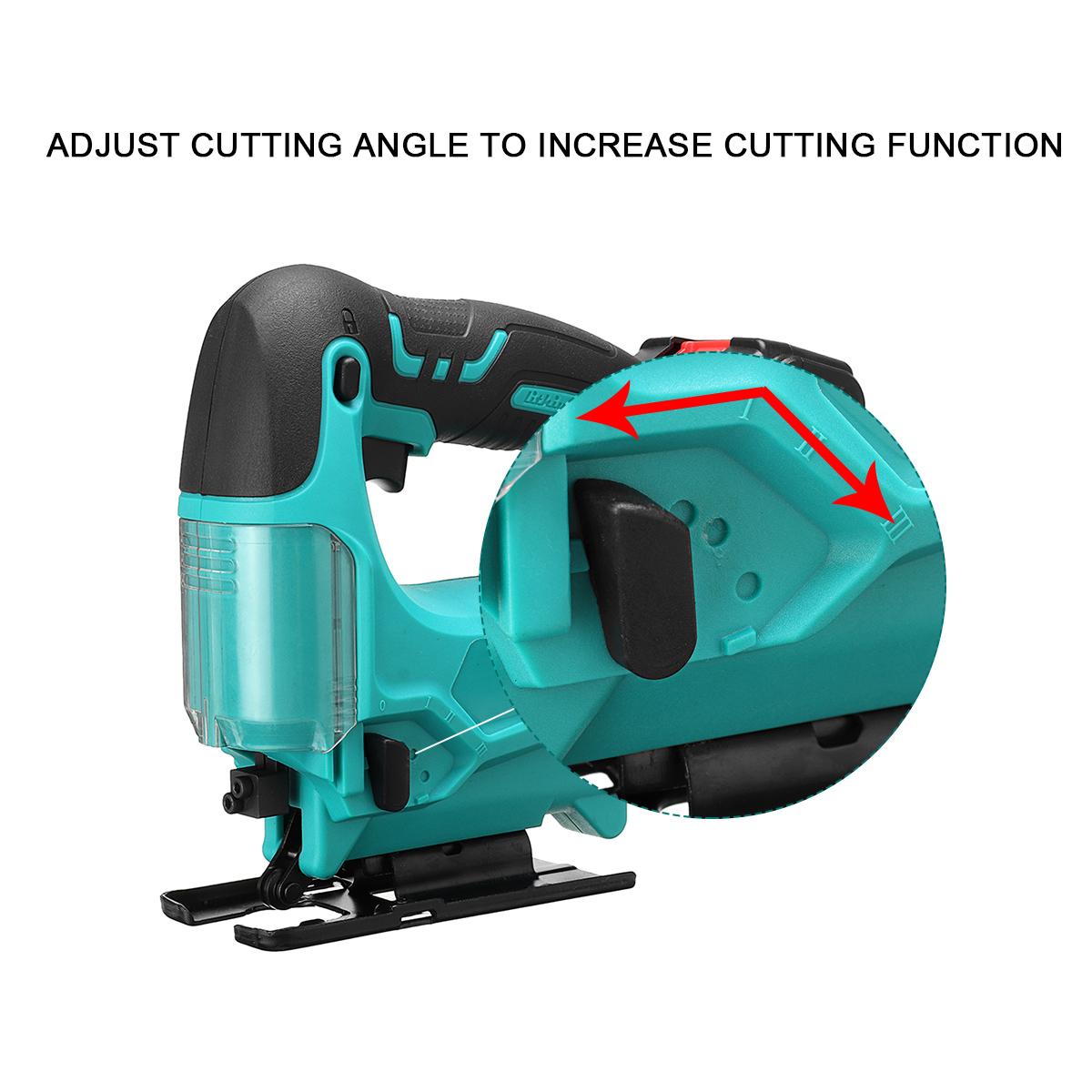 588VF Electric Jigsaw Cordless Portable Woodworking Cutting Jig Saw Power Tools W/ None/1/2 Battery