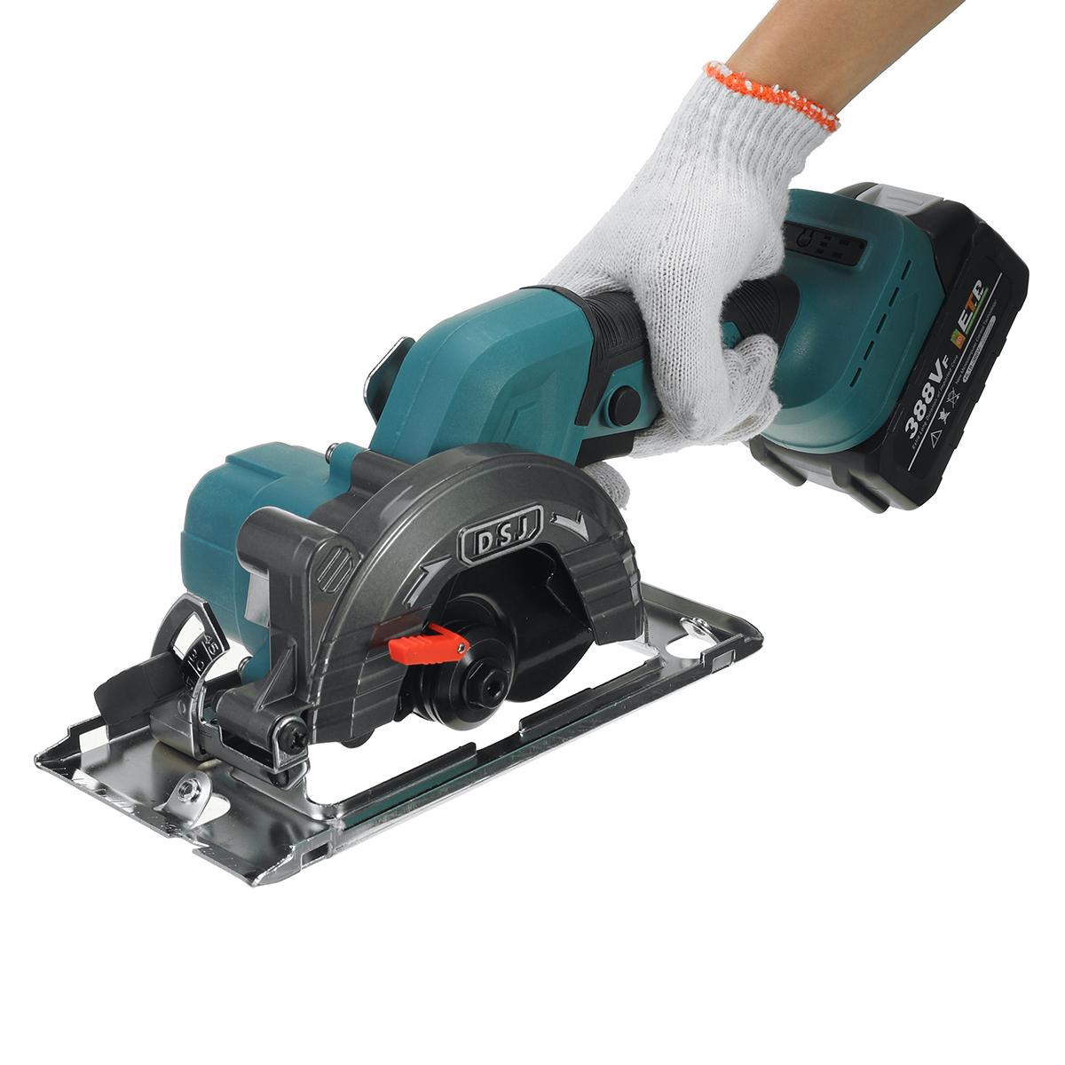 21V 3000W 5In Cordless Electric Circular Saw  Curved Cutting Adjustable Cut Off Saw with 1/2 Batteries For Woodworking
