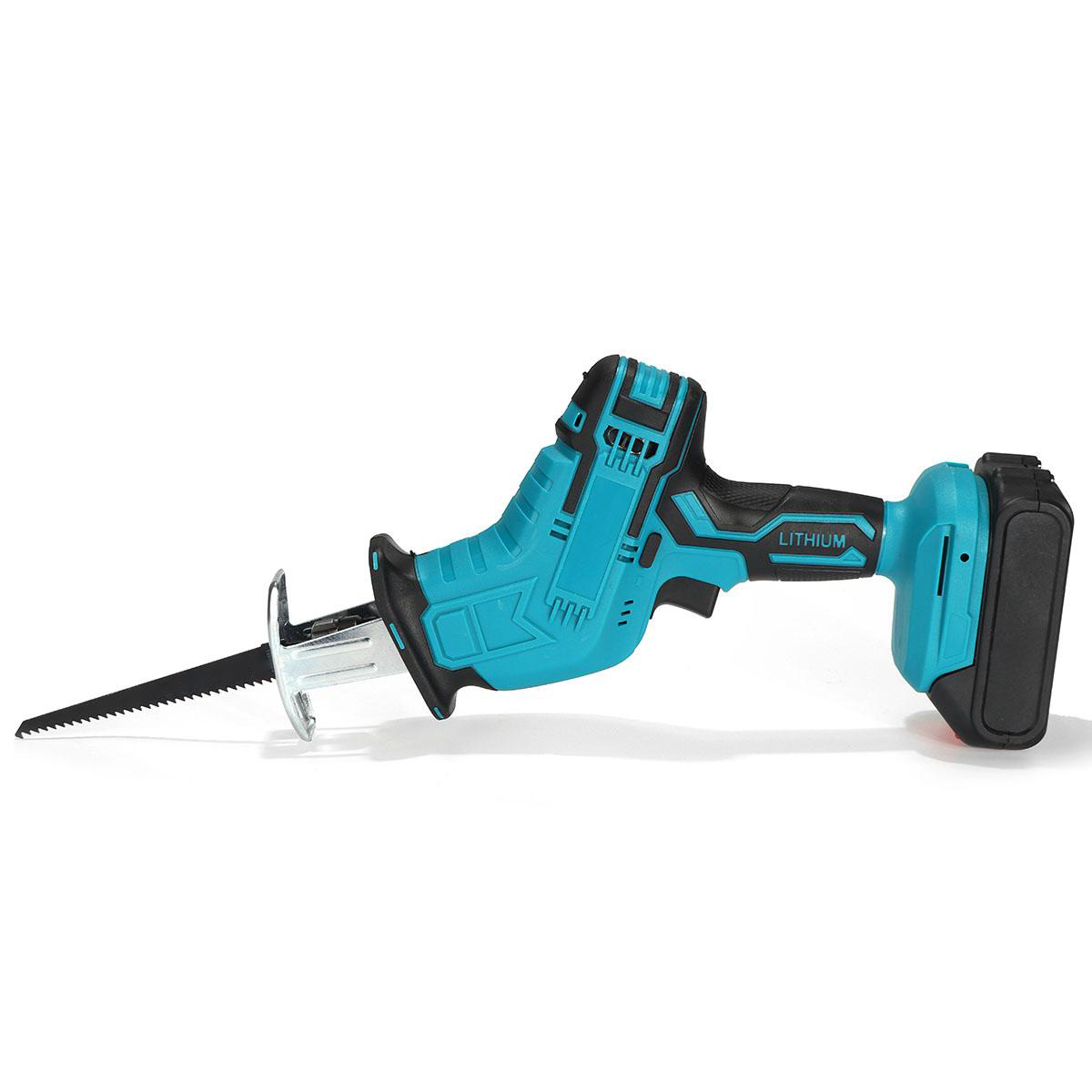 88VF Cordless Reciprocating Saw Battery Powered Electric Saw For Metal/Wood/PVC Pipe/Tree With 4 Saw Blades & Battery For Makita