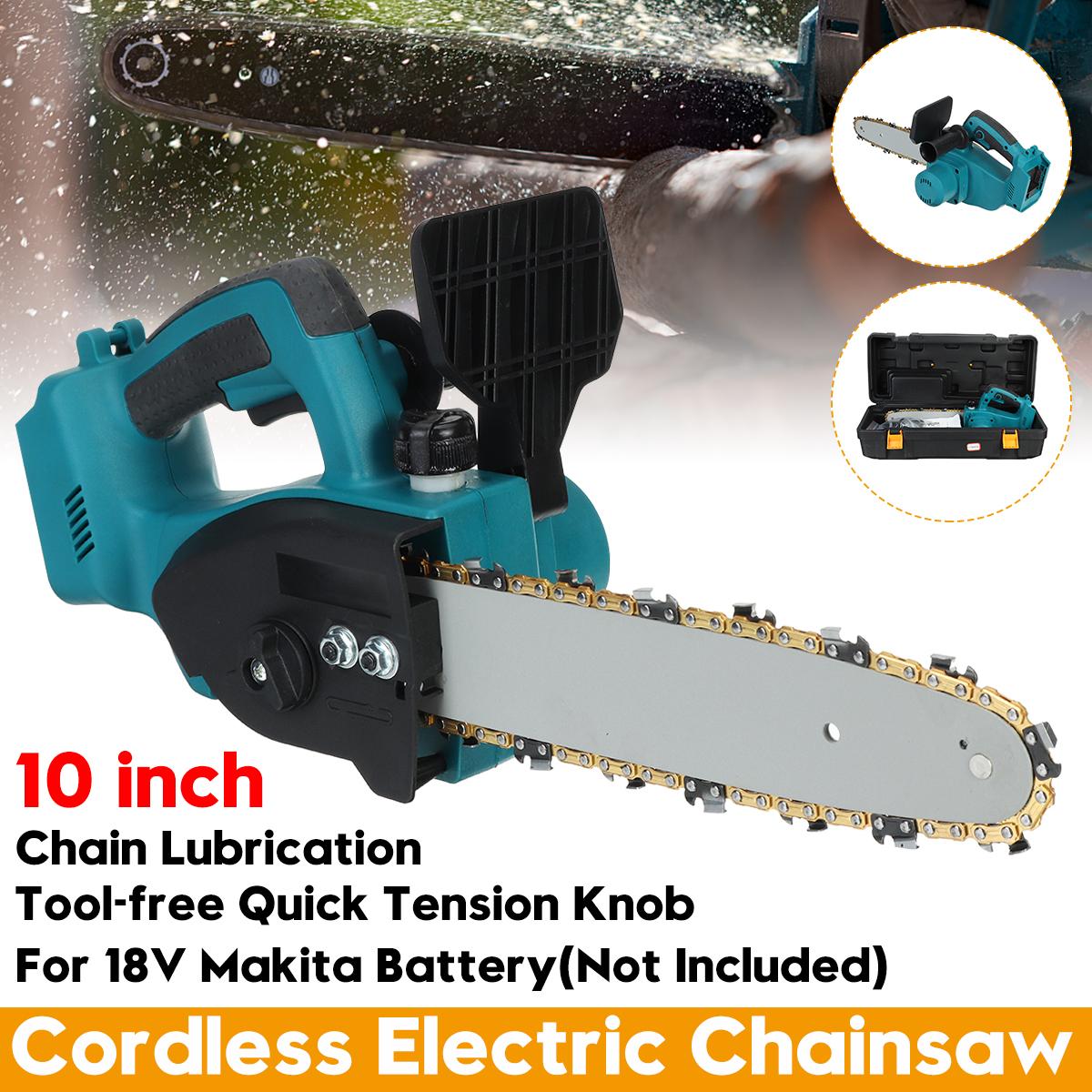 10 Inch 2000W Brushless Electric Saw Chainsaw Garden Woodworking Wood Cutters Fit Makita 18V Battery