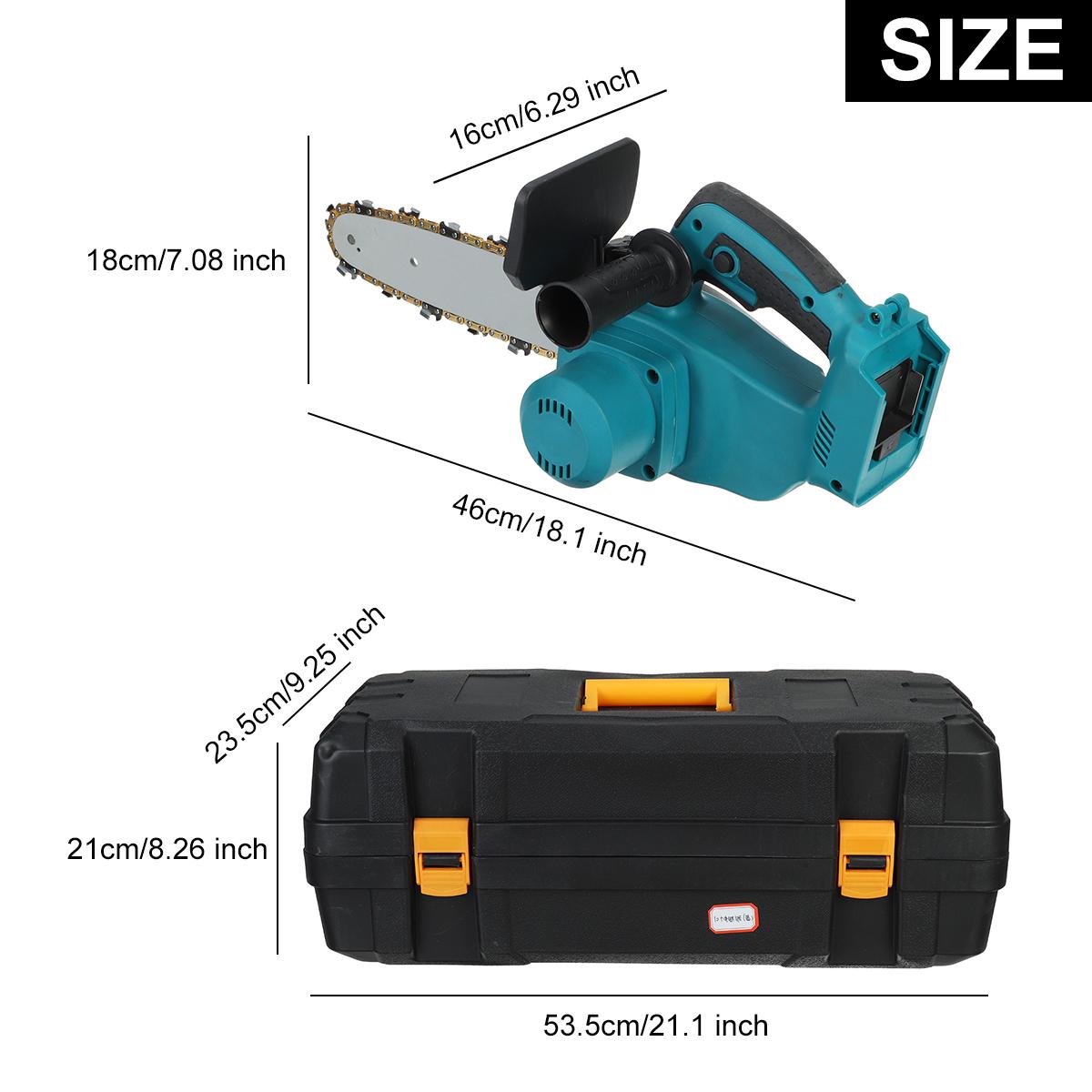 10 Inch 2000W Brushless Electric Saw Chainsaw Garden Woodworking Wood Cutters Fit Makita 18V Battery