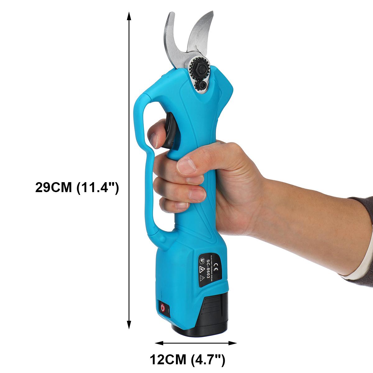 16.8V 2000mAh 25-32mm Cordless Secateur Electric Pruning Shear Telescopic Pole Branch Cutter Scissor