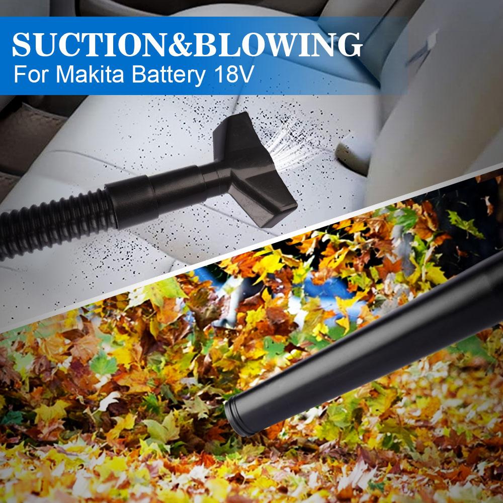 1600W Cordless Electric Air Blower Vacuum Dust Cleaner Leaf Blower Blowing & Suction Tool W/ 1/2 Battery