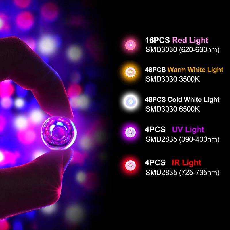 3000W LED Grow Light 13000 Lumens Plant Flower Full Spectrum Veg Flower Greenhouse Lamp
