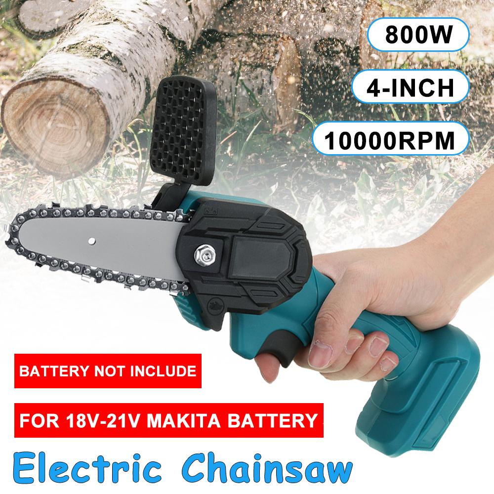 4 Inch 800W Electric Chain Saw Handheld Logging Saws For Makita18V-21V Battery